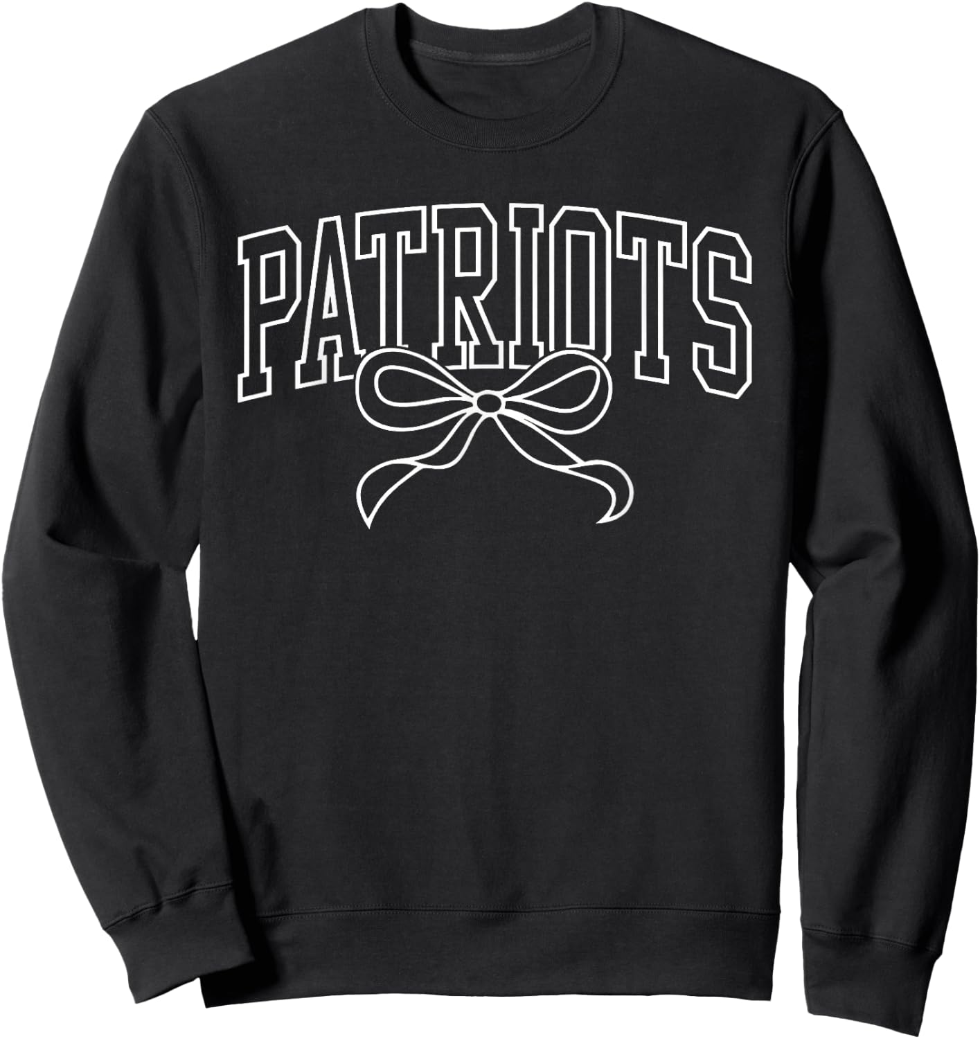 Vintage Patriots Back to School Team Spirit Sweatshirt - Sweatshirt | Black