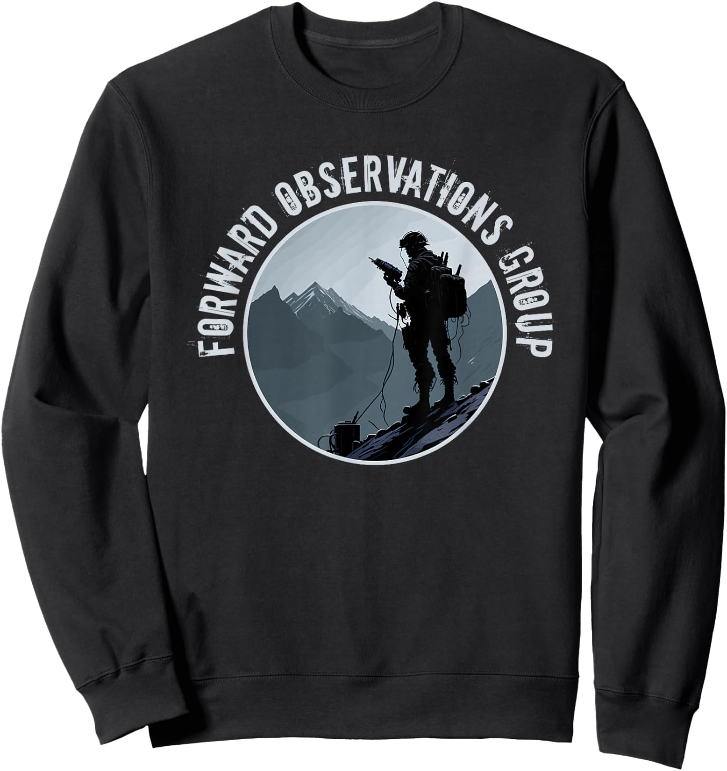 Forward Observations Group - Fog Mountain Scout with Radio Sweatshirt - Sweatshirt | Black
