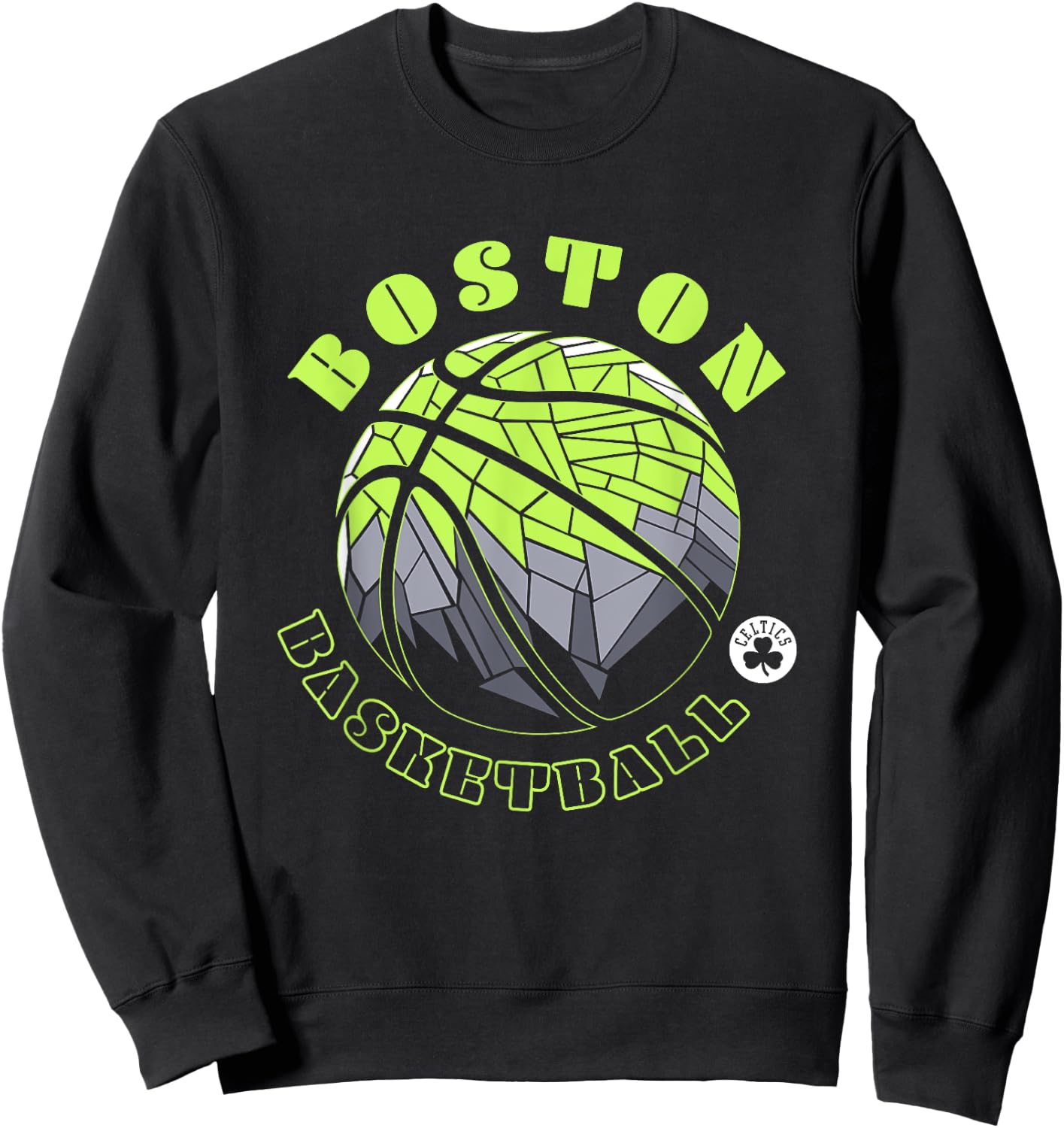 NBA Boston Celtics Neon Prism Basketball Sweatshirt - Sweatshirt | Black