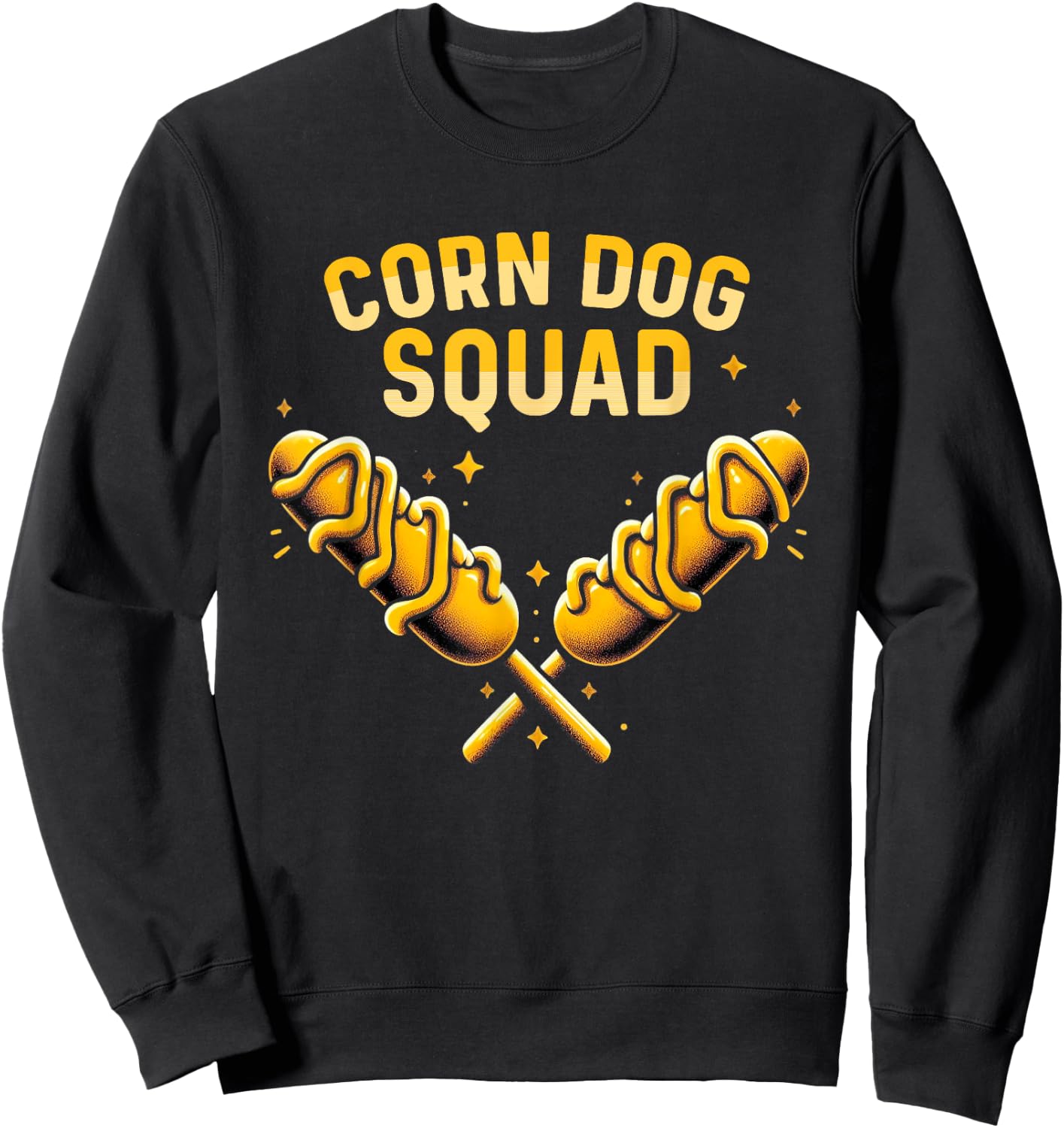Cute Corn Dog Squad Stick Dogs Corndog Men Women Sweatshirt - Sweatshirt | Black