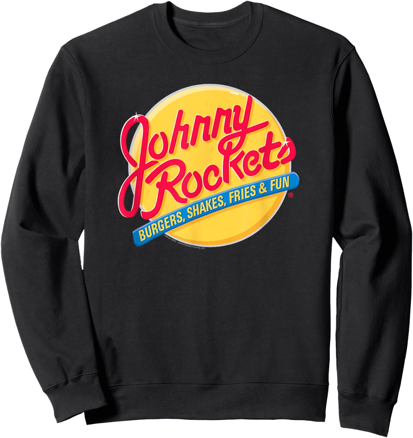 Johnny Rockets Vintage Logo Fast Food Sweatshirt - Sweatshirt | Black