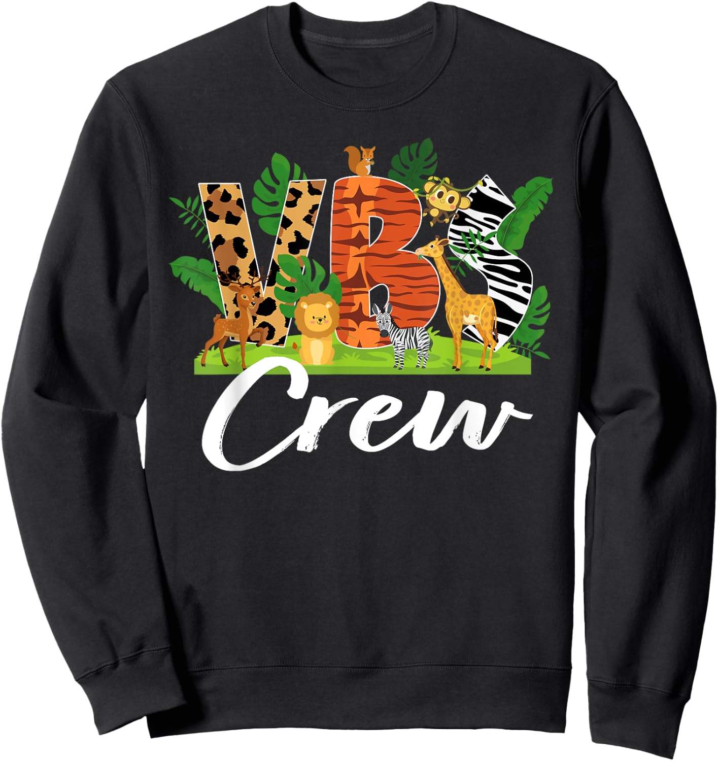 VBS Crew VBS 2025 Vacay Bible School Jungle Adventures Sweatshirt - Sweatshirt | Black