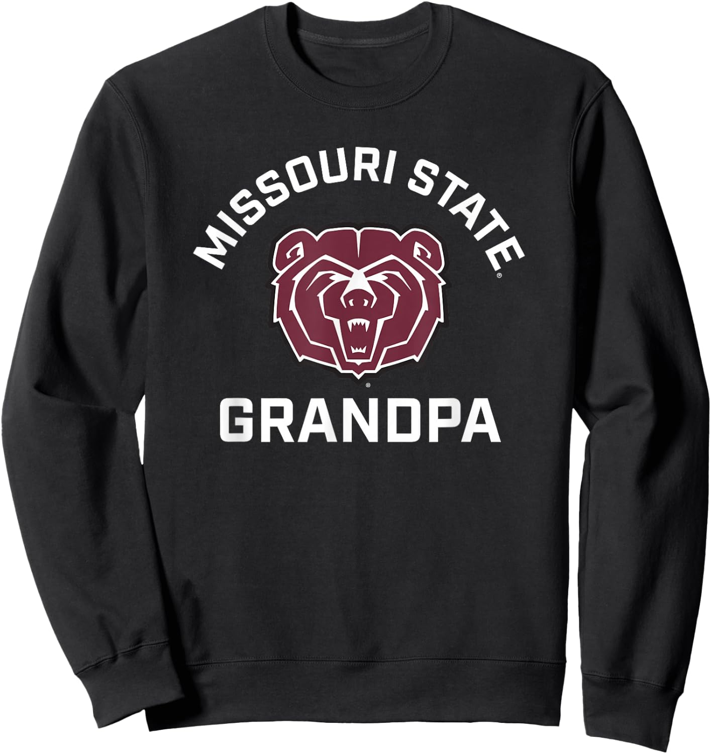 Missouri State University MSU Bears Arched Grandpa Sweatshirt - Sweatshirt | Black