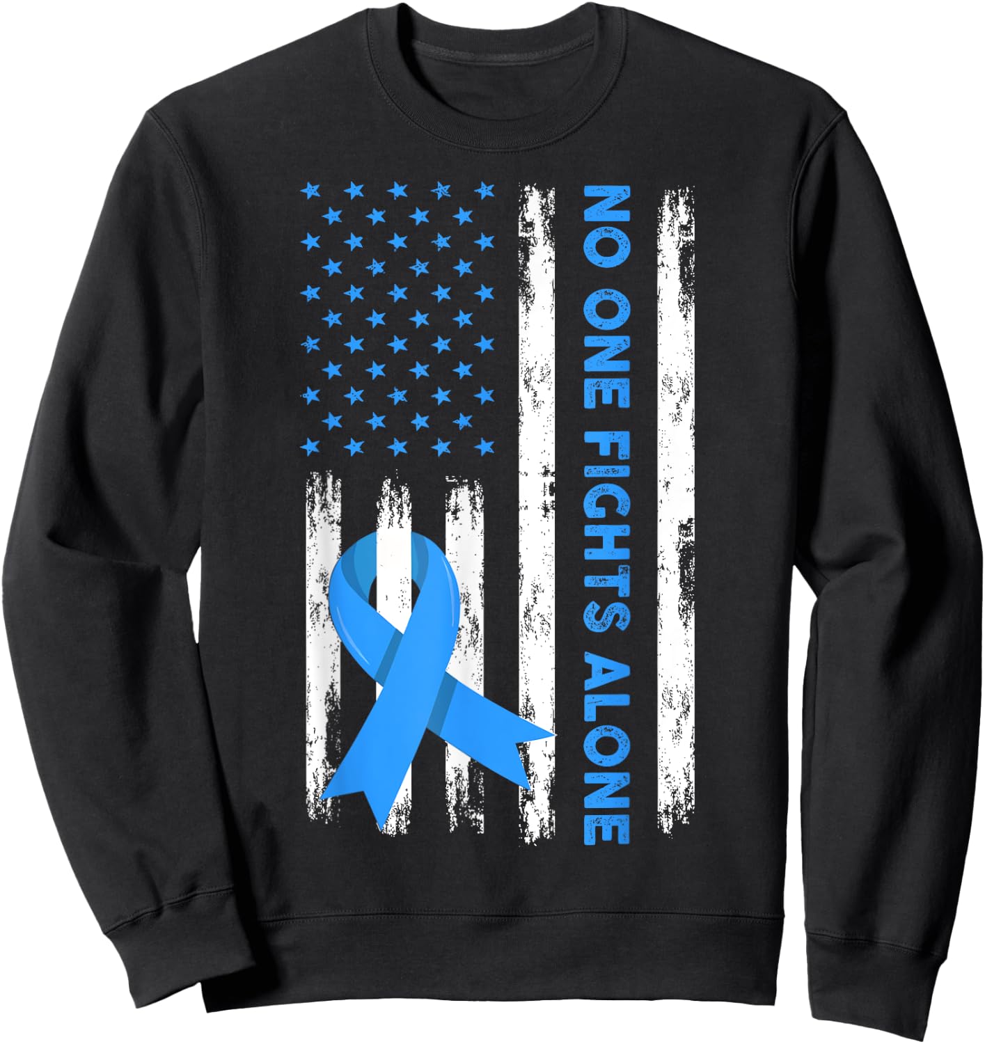 Fight Prostate Cancer American Flag Prostate Cancer Awarenes Kids Men Sweatshirt - Sweatshirt | Black