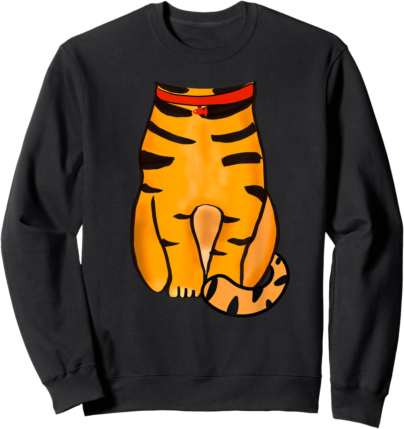 Cat Halloween Costume - Cute Orange Tabby Cat Outfit Sweatshirt - Sweatshirt | Black