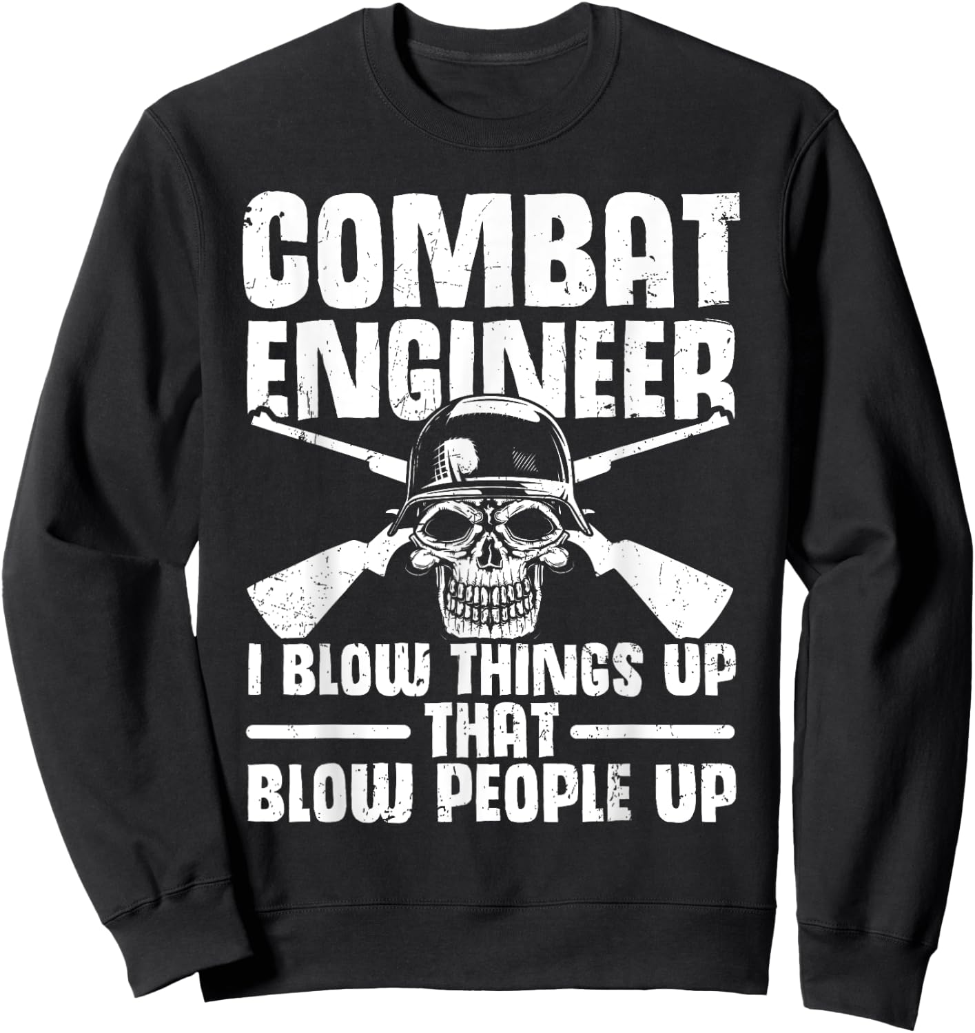 US Army Combat Engineering US Military Combat Engineer Sweatshirt - Sweatshirt | Black