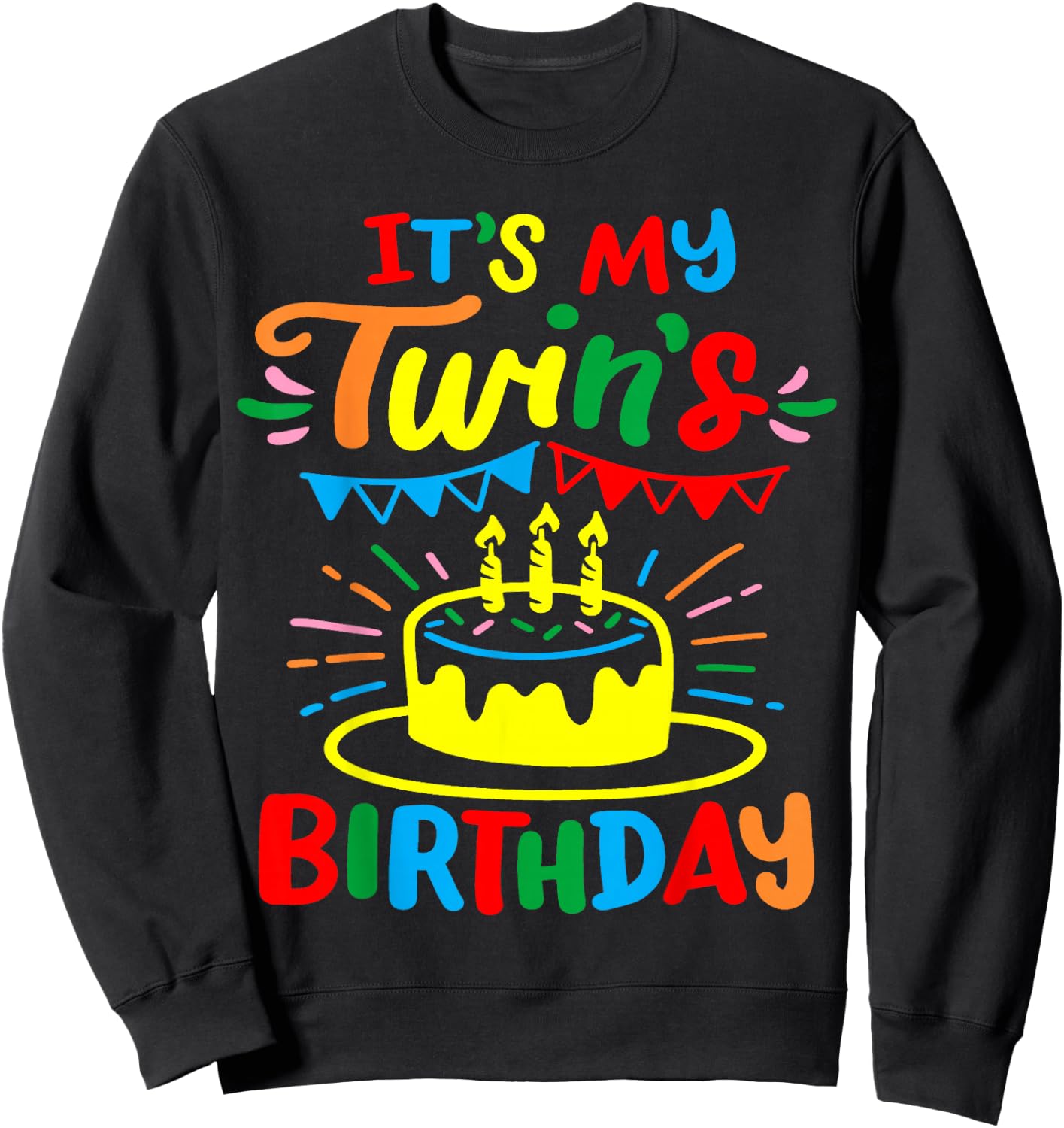 Twins Twin Birthday Sweatshirt - Sweatshirt | Black