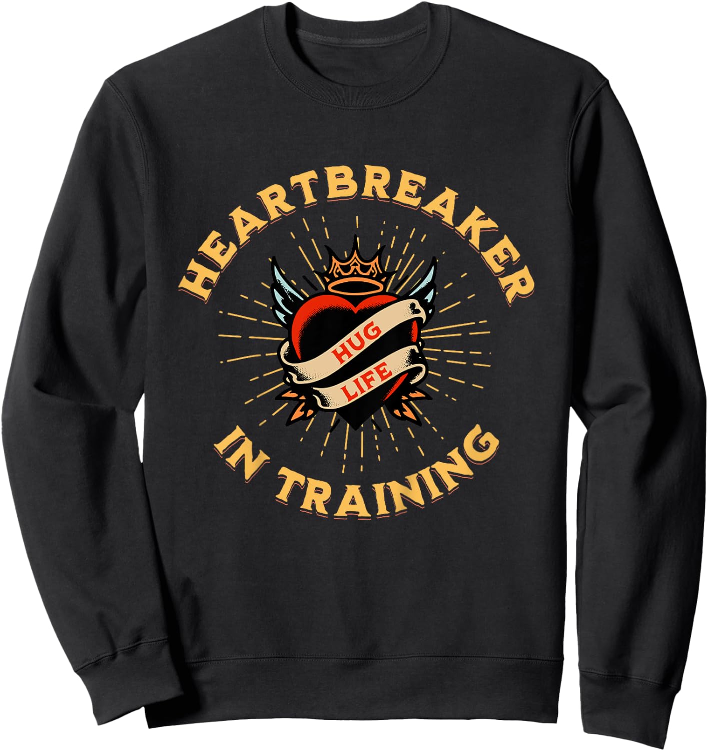 Kids Heartbreaker In Training Boy Girl Toddler Valentine Sweatshirt - Sweatshirt | Black