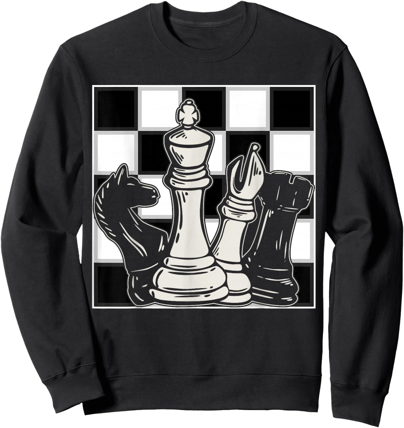 Chess Board Sweatshirt - Sweatshirt | Black