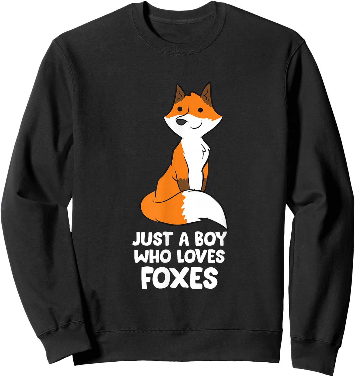 Just A Boy Who Loves Foxes Sweatshirt - Sweatshirt | Black
