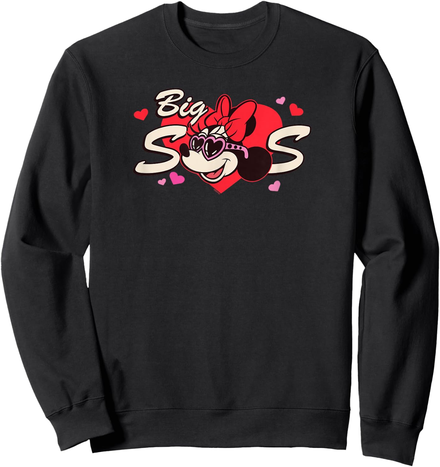 Disney Valentine's Day Big Sis Gift Family Matching Trip Sweatshirt - Sweatshirt | Black