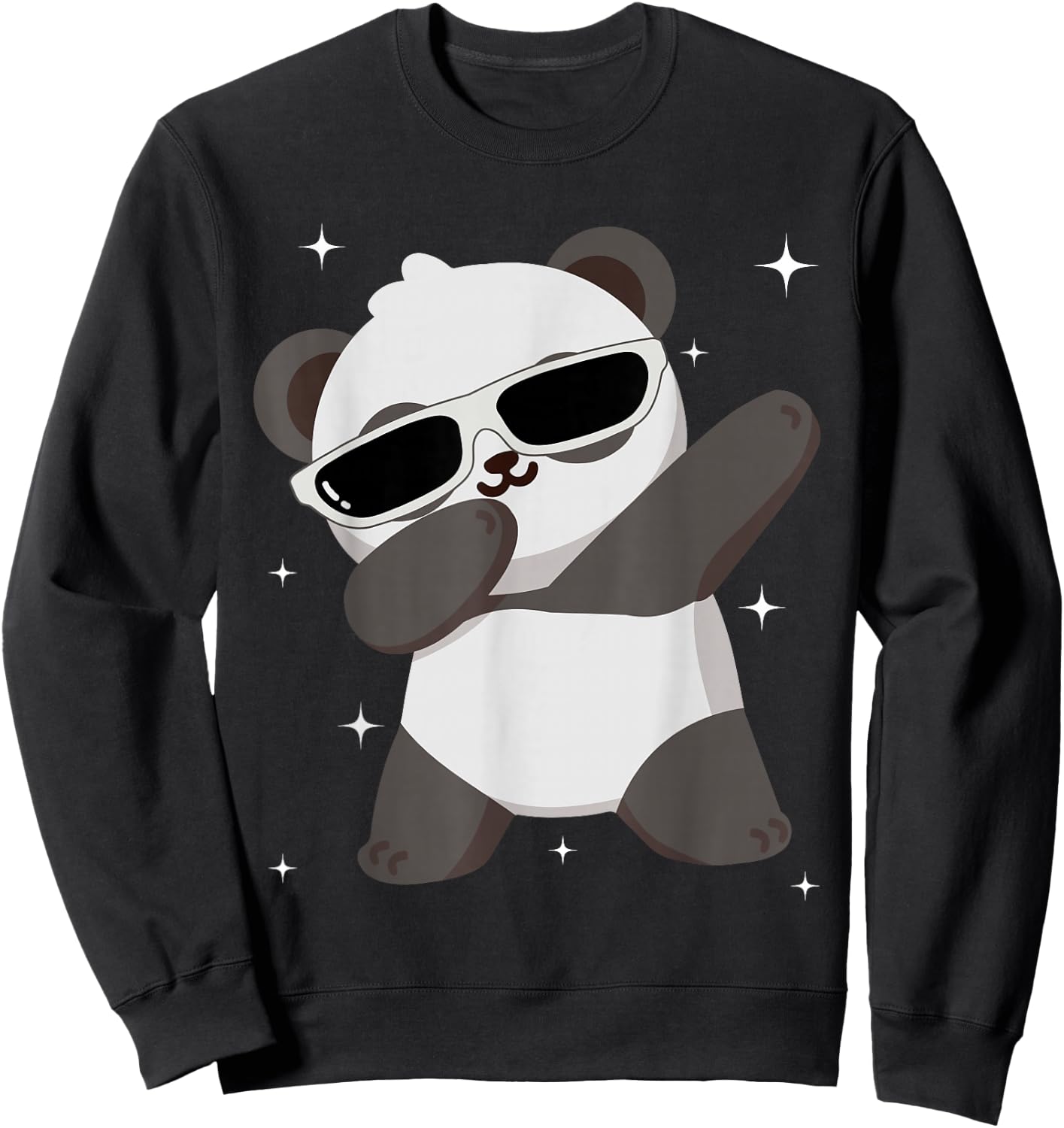 Men Women Kids Panda Dabbing Animals Wildlife Parties Sweatshirt - Sweatshirt | Black