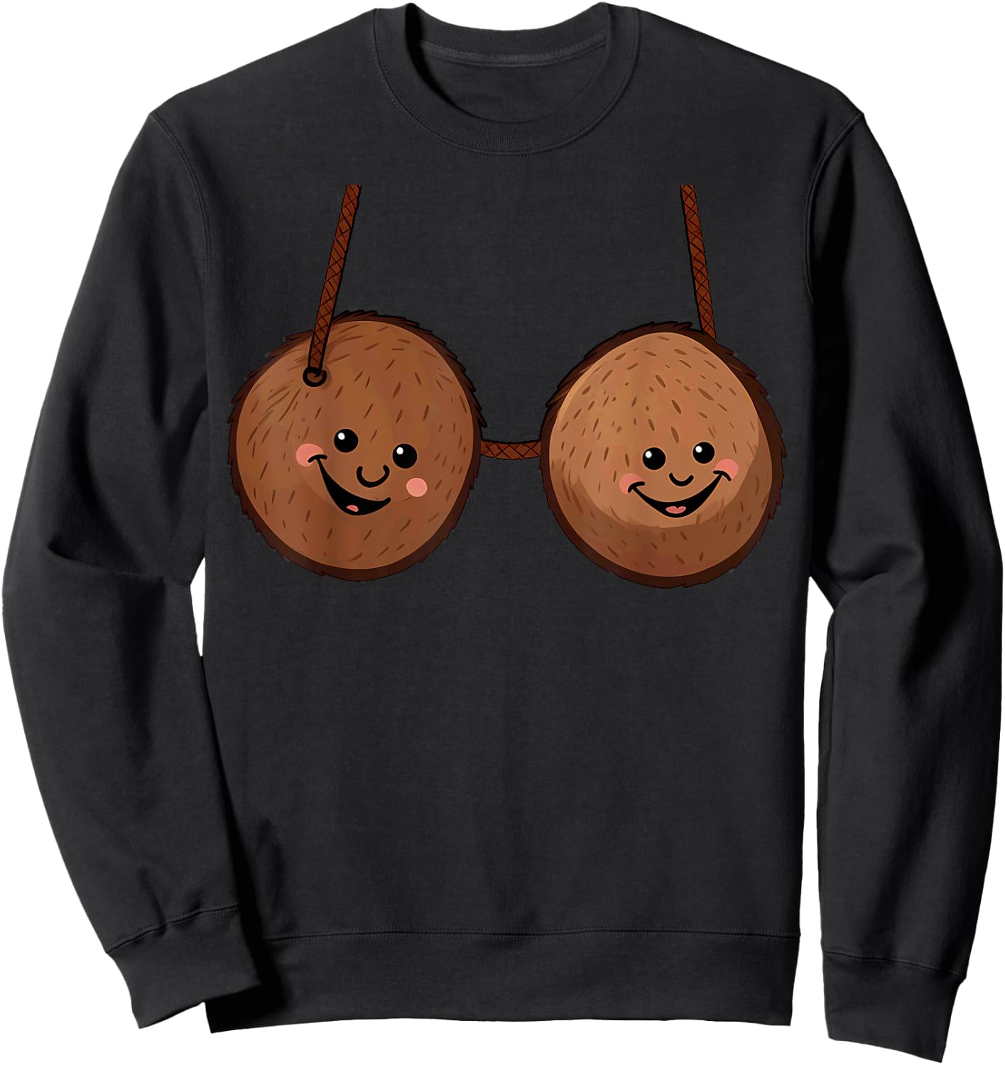 Summer Coconuts Bra Halloween Costume Men Women Sweatshirt - Sweatshirt | Black