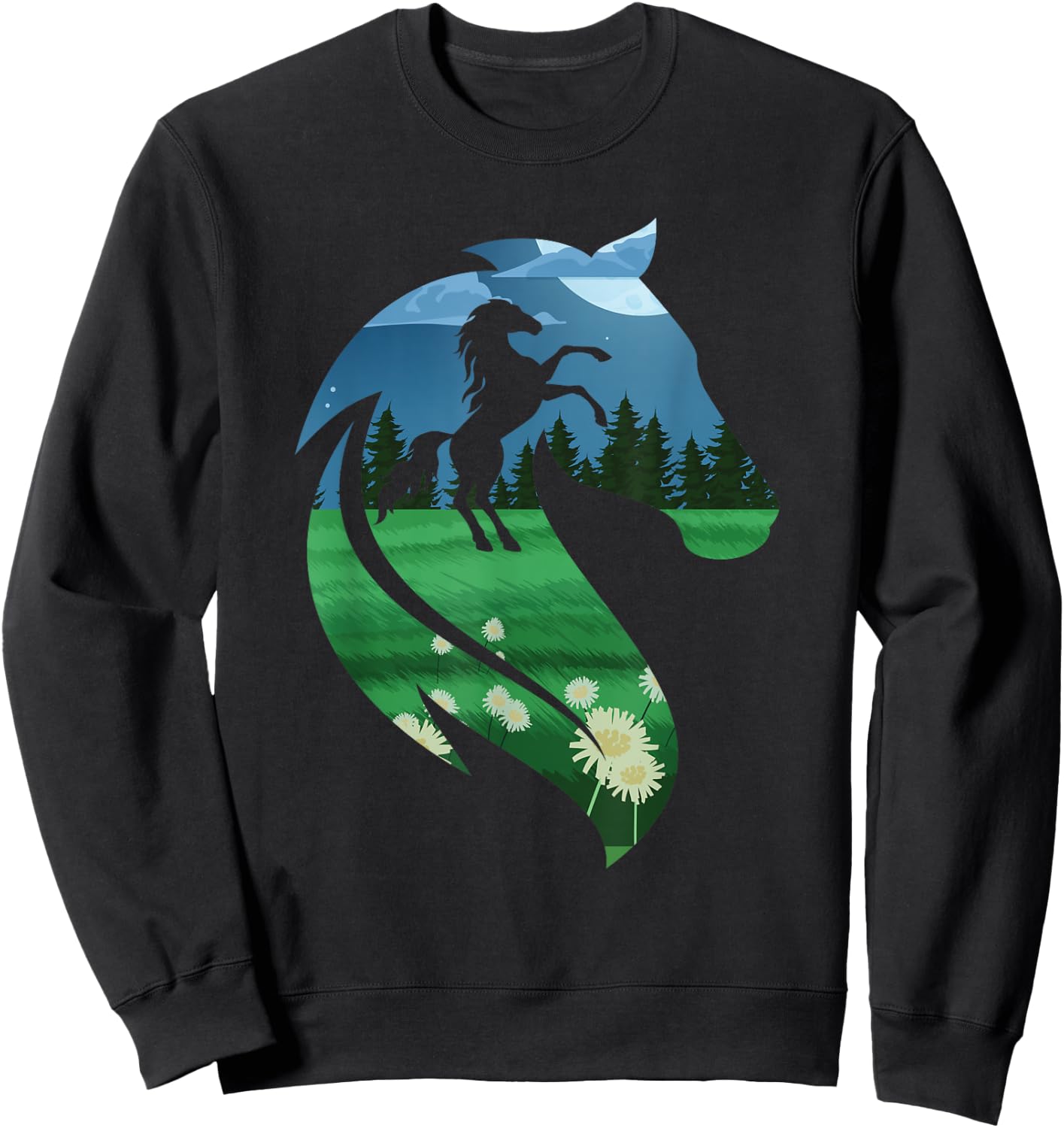 Horse Lover Horse Riding Cowgirl Cowboy Western Sweatshirt - Sweatshirt | Black
