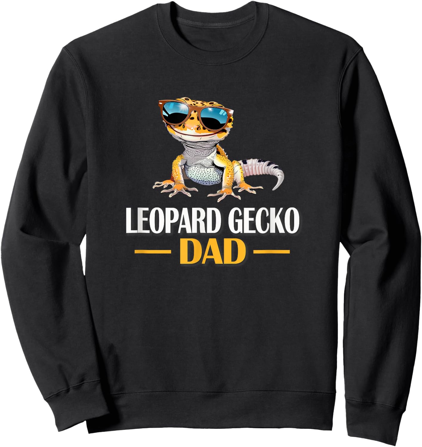 Reptile Dad Leopard Gecko Lover Sweatshirt - Sweatshirt | Black