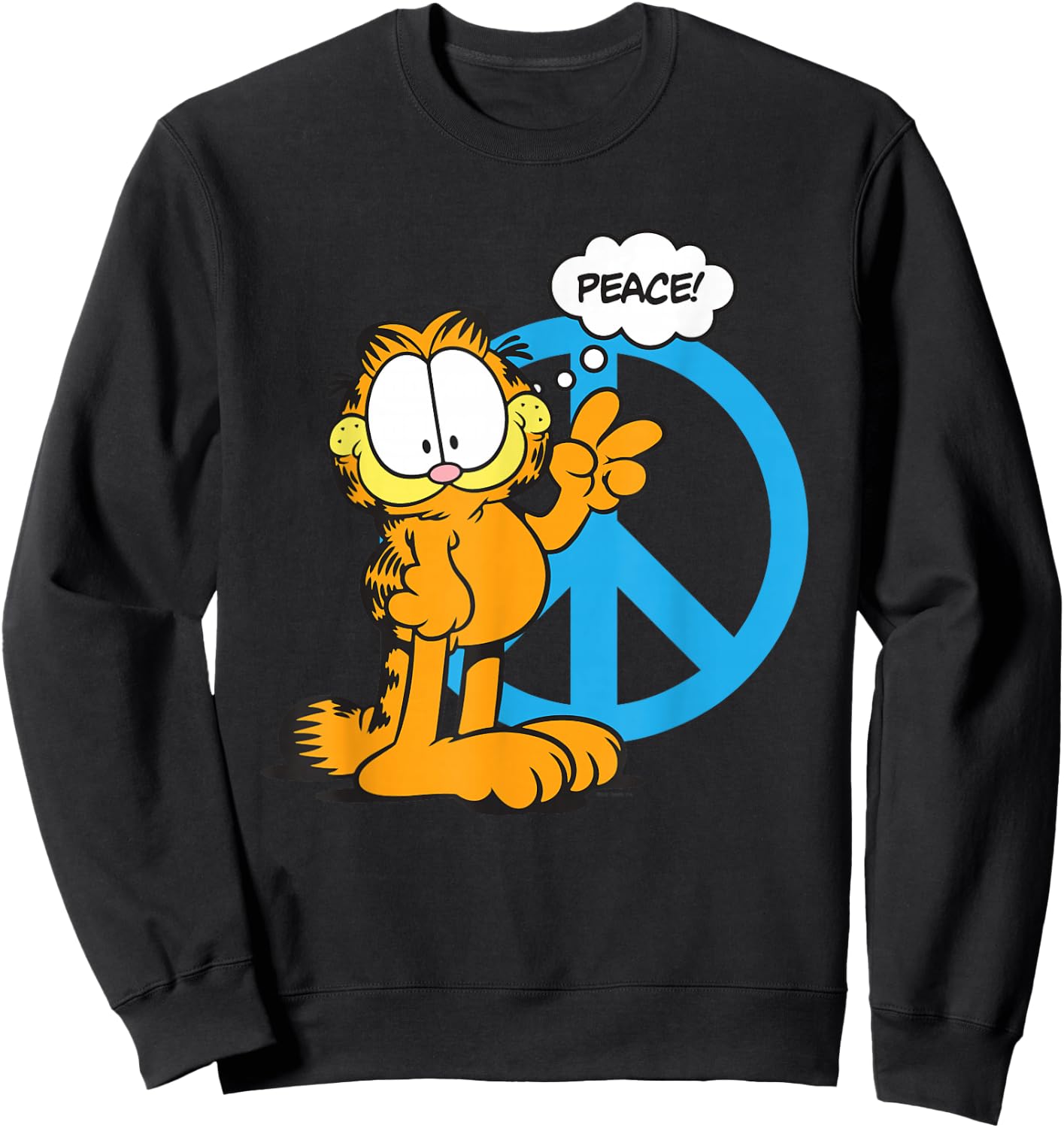 Garfield Classic Peace! Sweatshirt - Sweatshirt | Black