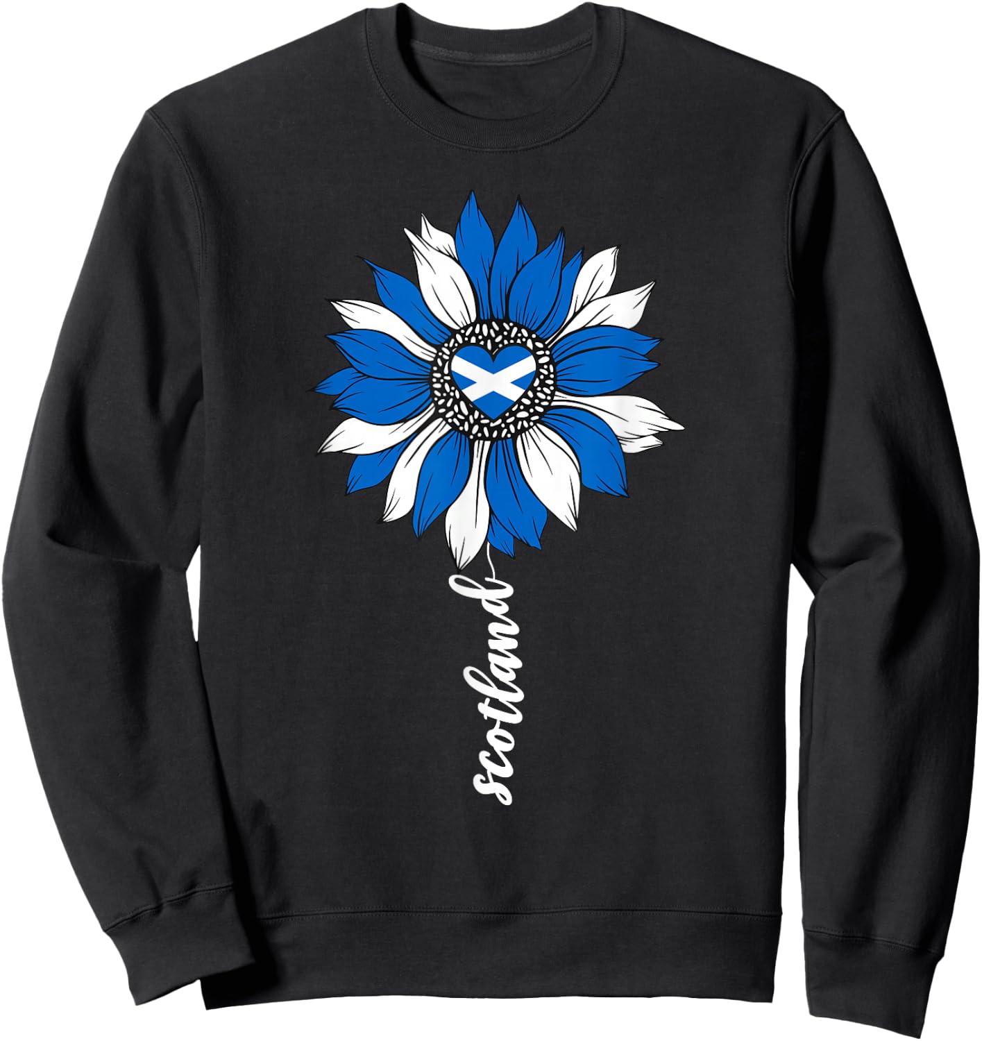 Cute Scottish Girl Scots Pride Scotland Flag Girls Sweatshirt - Sweatshirt | Black