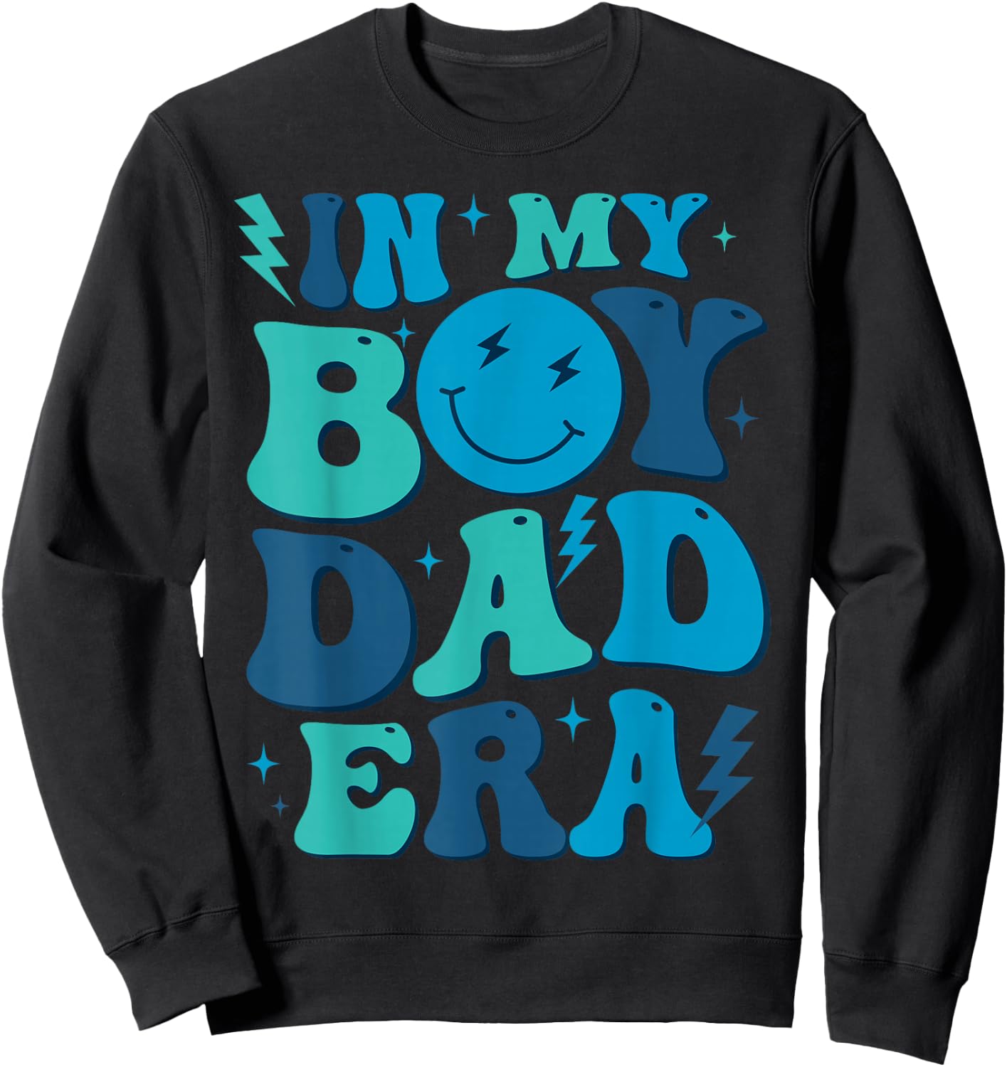 In My Boy Dad Era Retro Graphic Fathers Day Dad and Son Gift Sweatshirt - Sweatshirt | Black