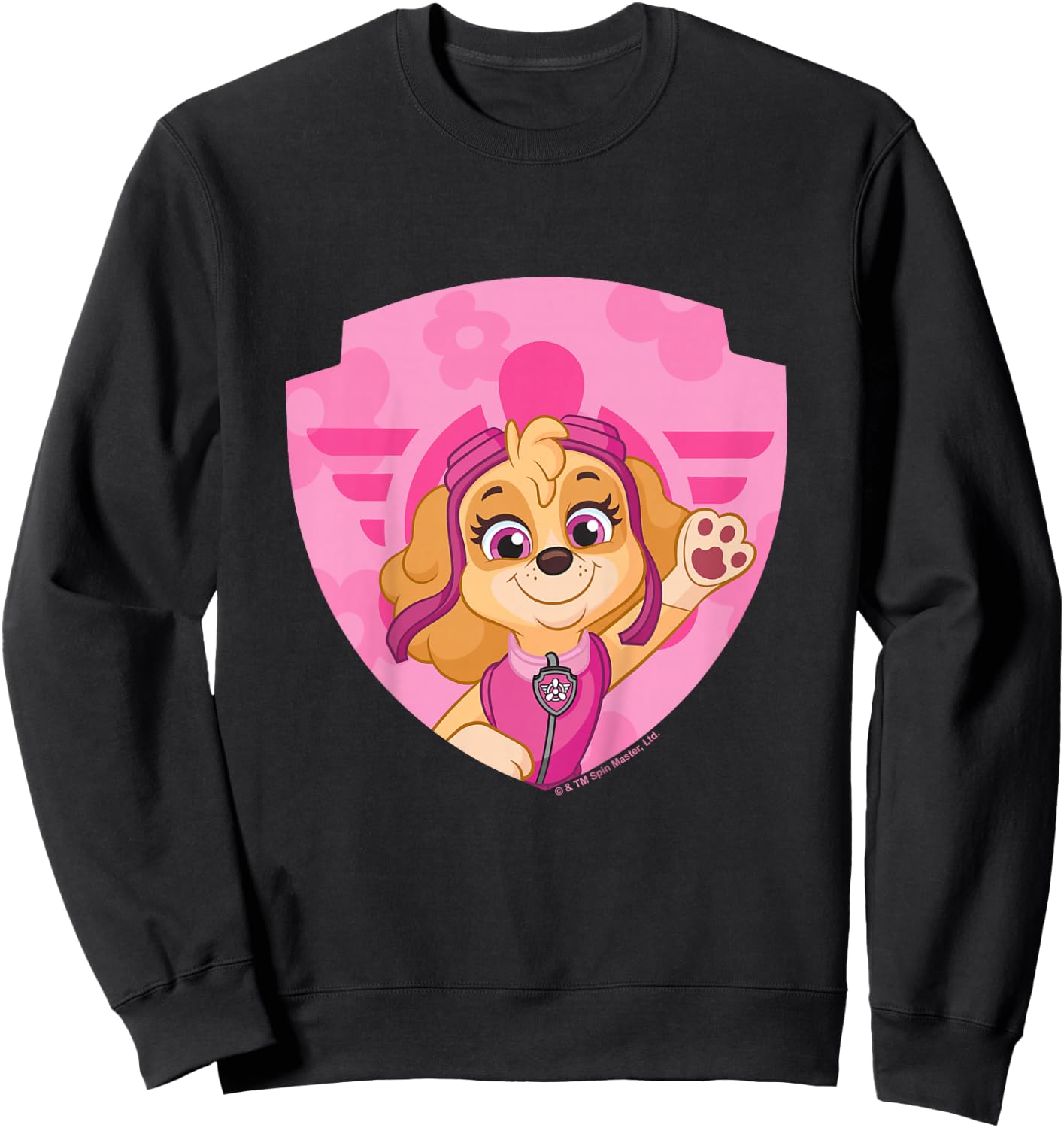 PAW Patrol Skye Big Chest Shield Emblem Sweatshirt - Sweatshirt | Black