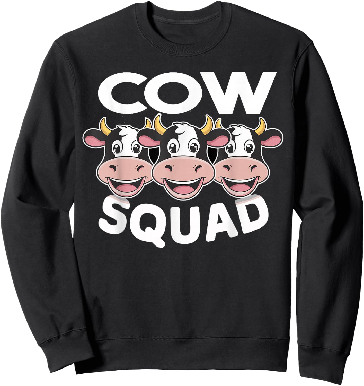 Cow Squad for Cow Lover Shirt | Cool Cow Sweatshirt - Sweatshirt | Black
