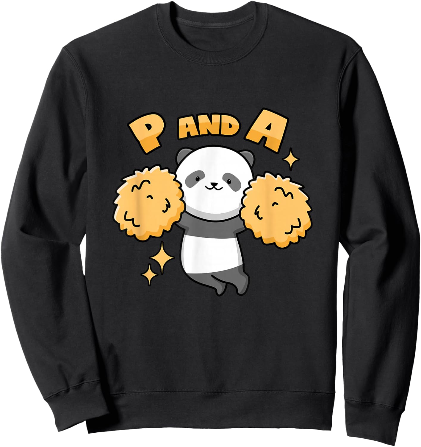 Panda Cheerleader Pun Sweatshirt - Sweatshirt | Black