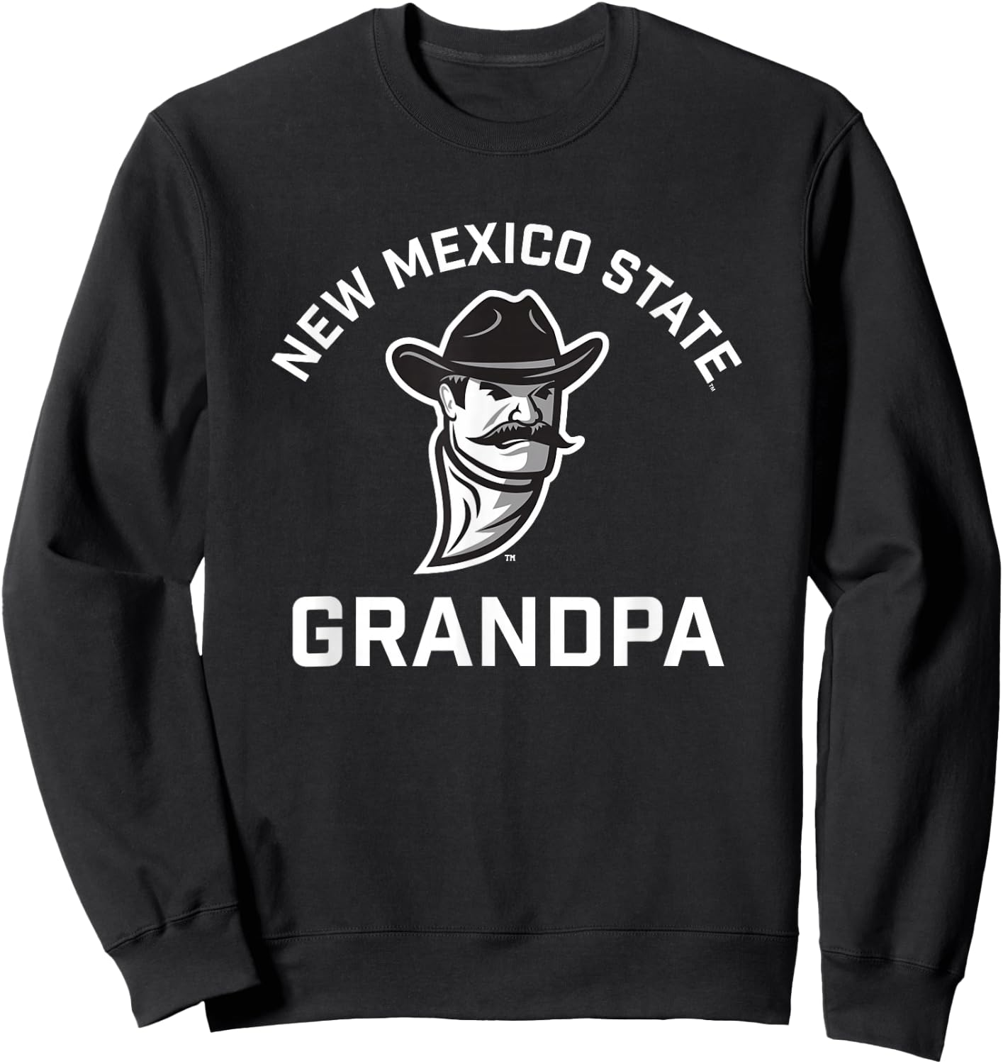 New Mexico State University NMSU Aggies Arched Grandpa Sweatshirt - Sweatshirt | Black