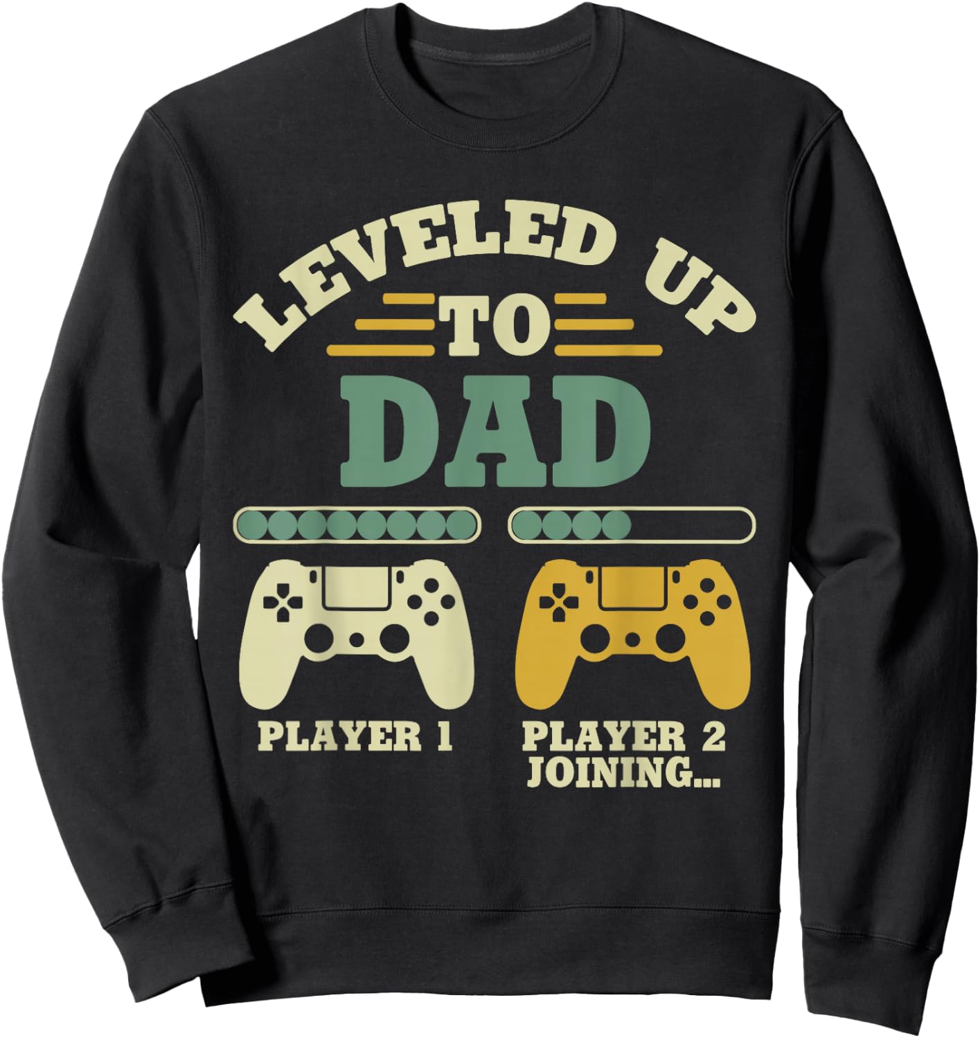 Leveled Up To Dad Player 2 Joining Gaming Dad Sweatshirt - Sweatshirt | Black