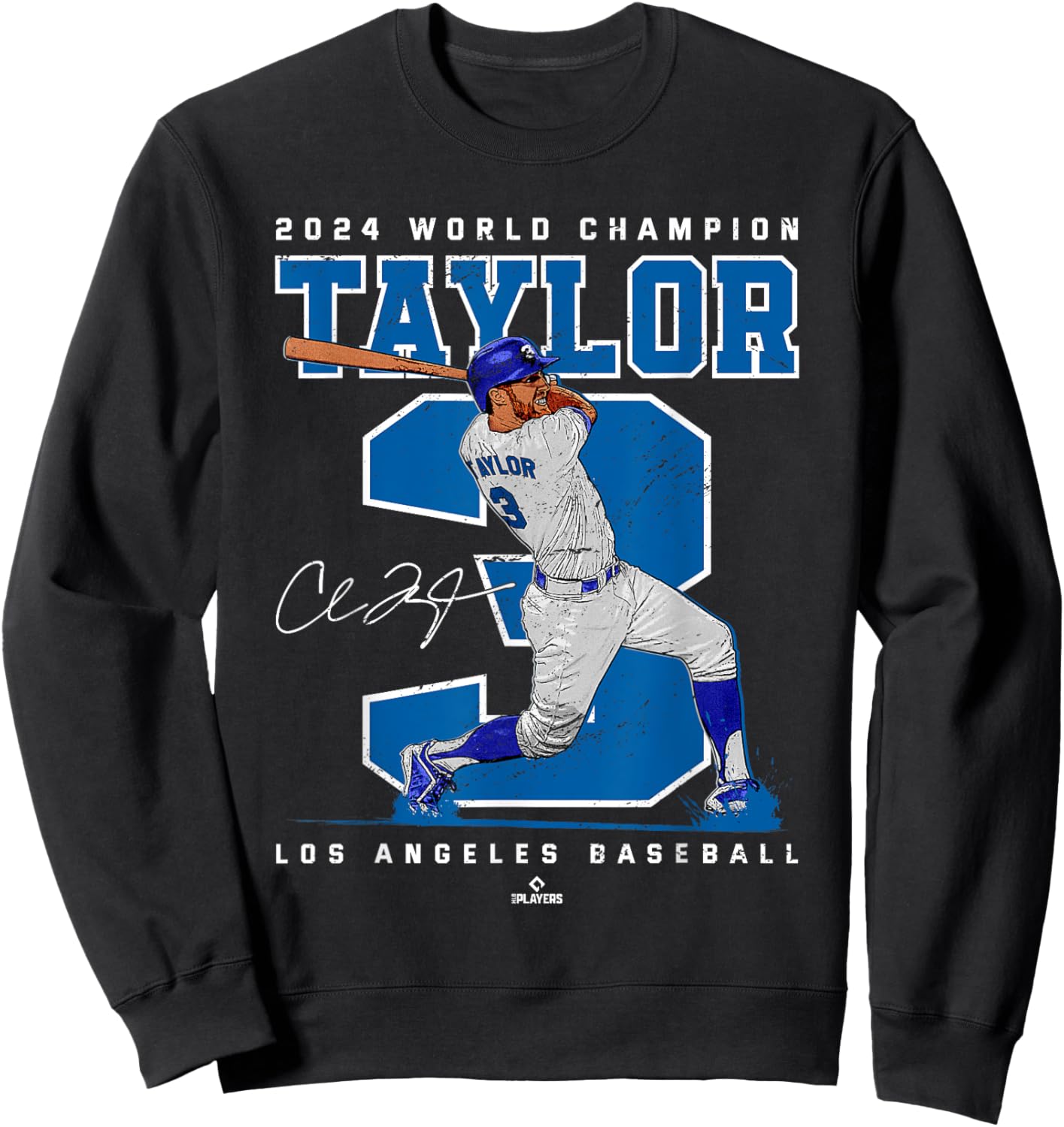 Player Number 2024 World Champion Chris Taylor Los Angeles Sweatshirt - Sweatshirt | Black