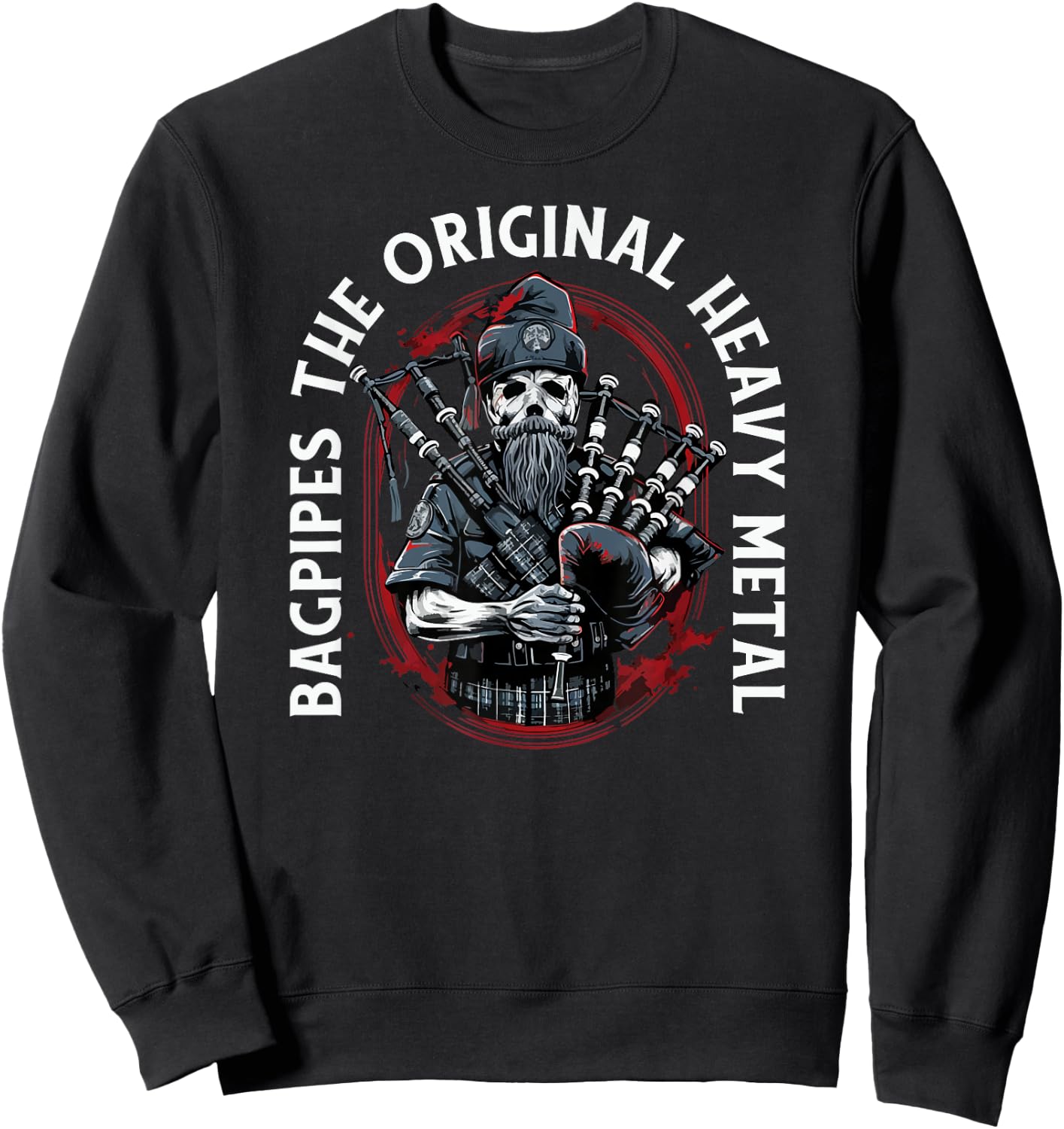 Bagpiper Bagpipes-Music Scotland Bagpipe-Sound Bagpipe Sweatshirt - Sweatshirt | Black
