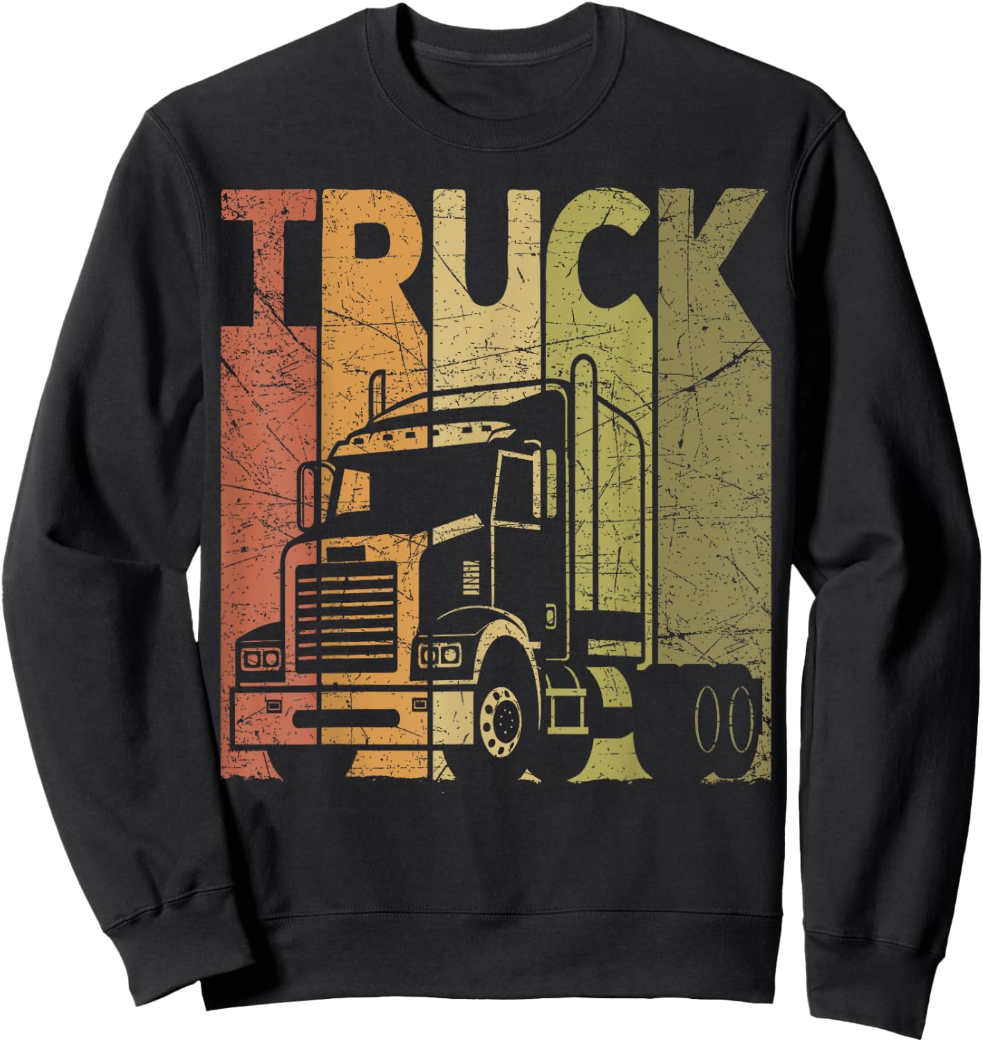 Truck Driver Vintage Trucker Retro Trucking Sweatshirt - Sweatshirt | Black