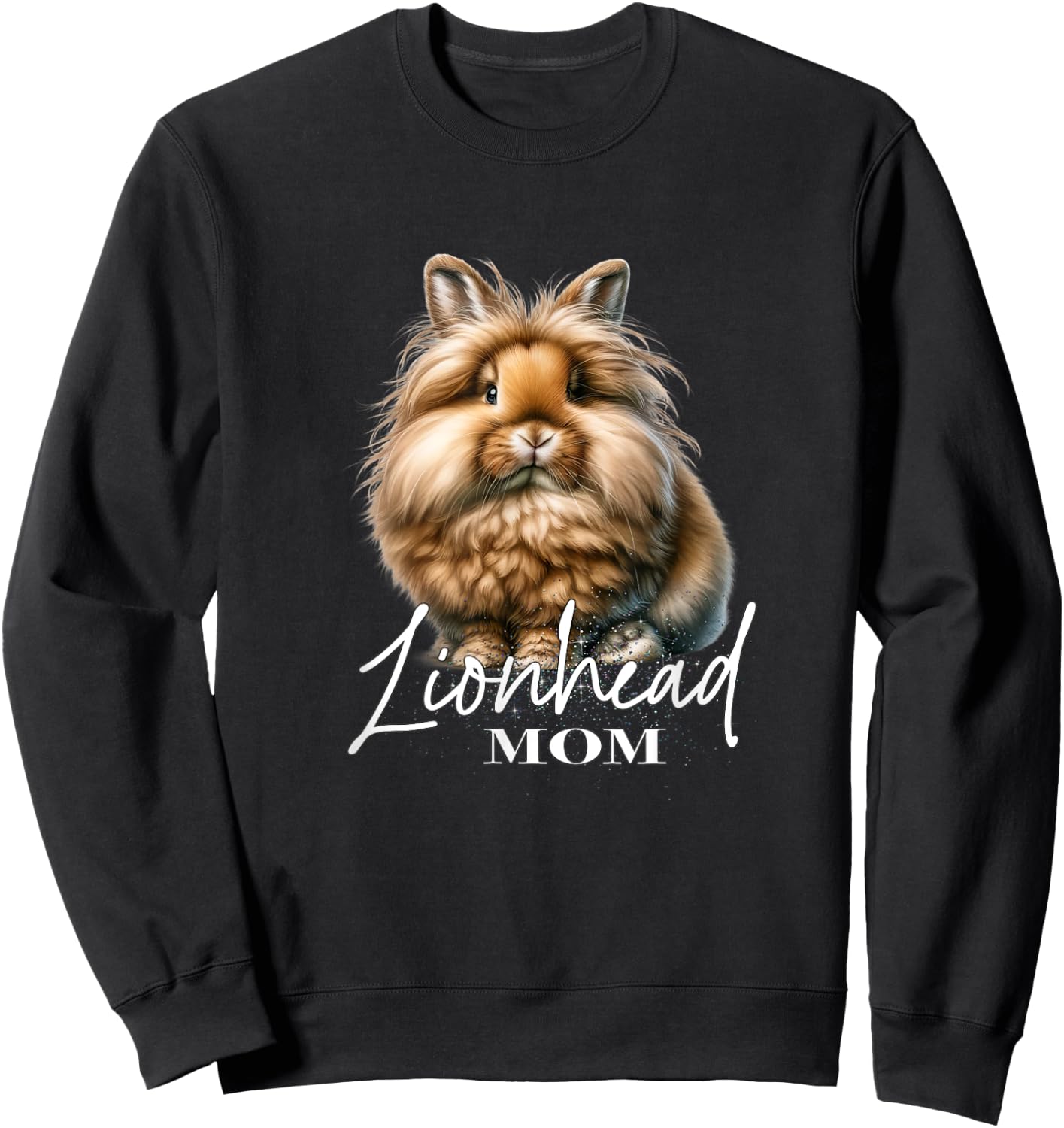 Lionhead Rabbit Mom Sweatshirt - Sweatshirt | Black