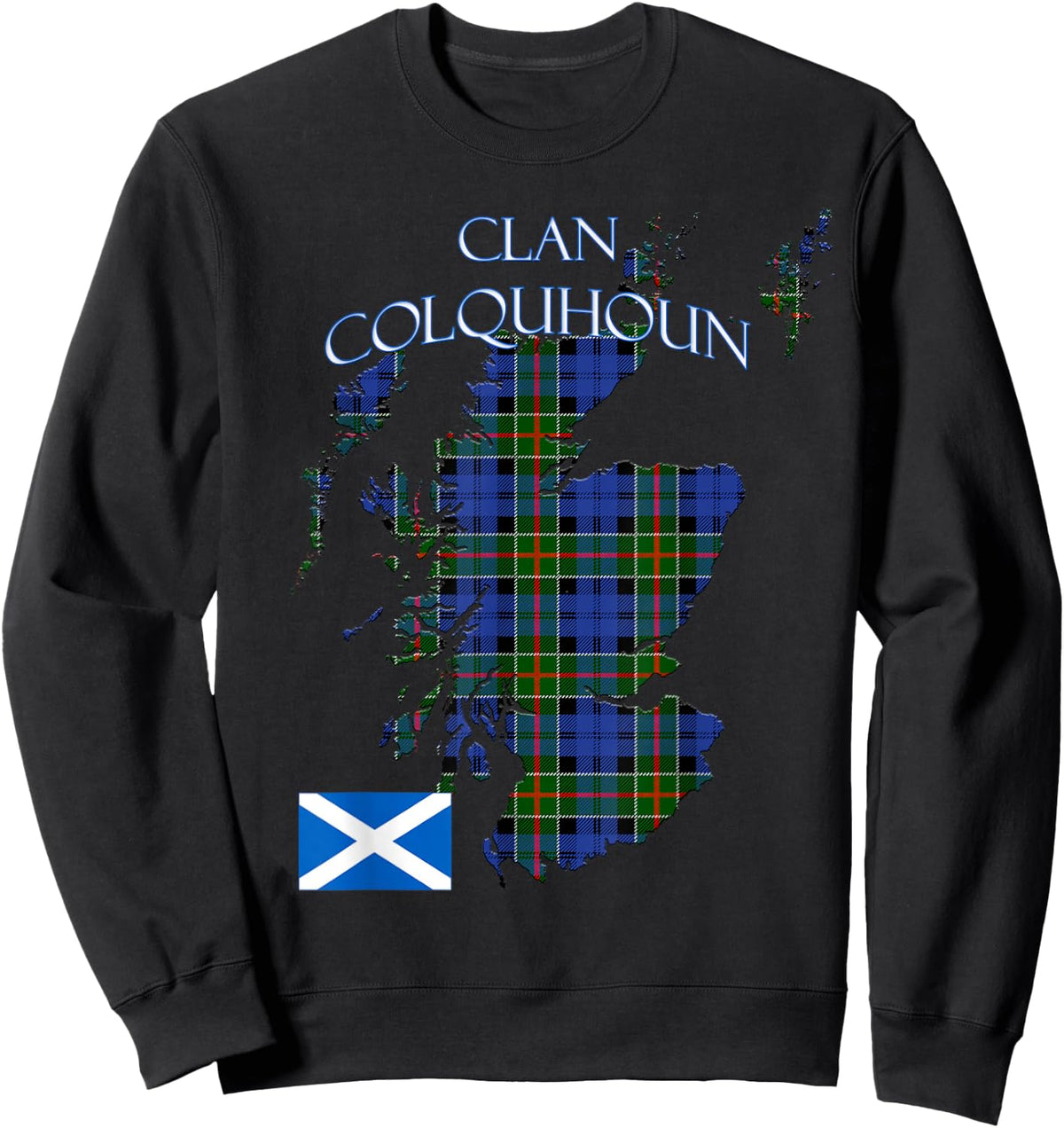 Colquhoun Scottish Clan Tartan Scotland Sweatshirt - Sweatshirt | Black