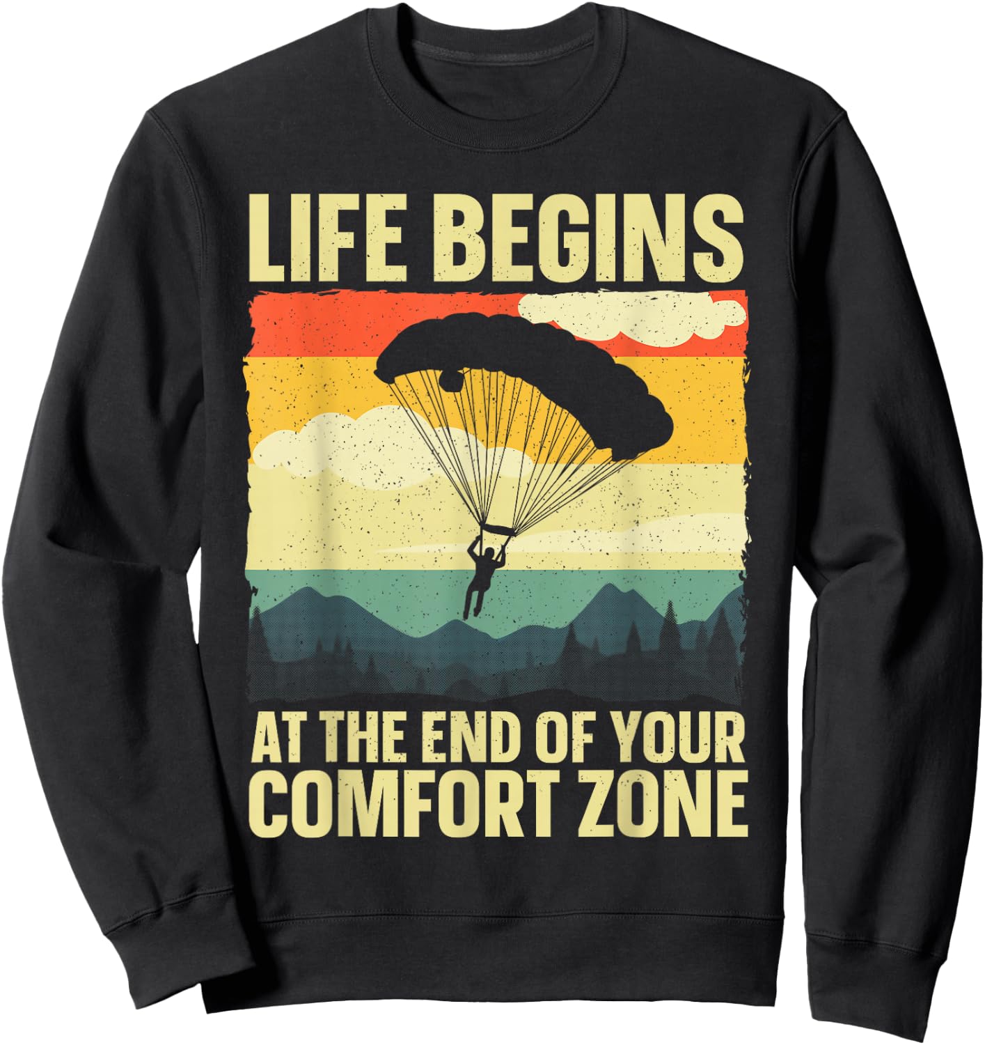 Funny Skydiving Art Women Skydiver Sky Diving Lover Sweatshirt - Sweatshirt | Black