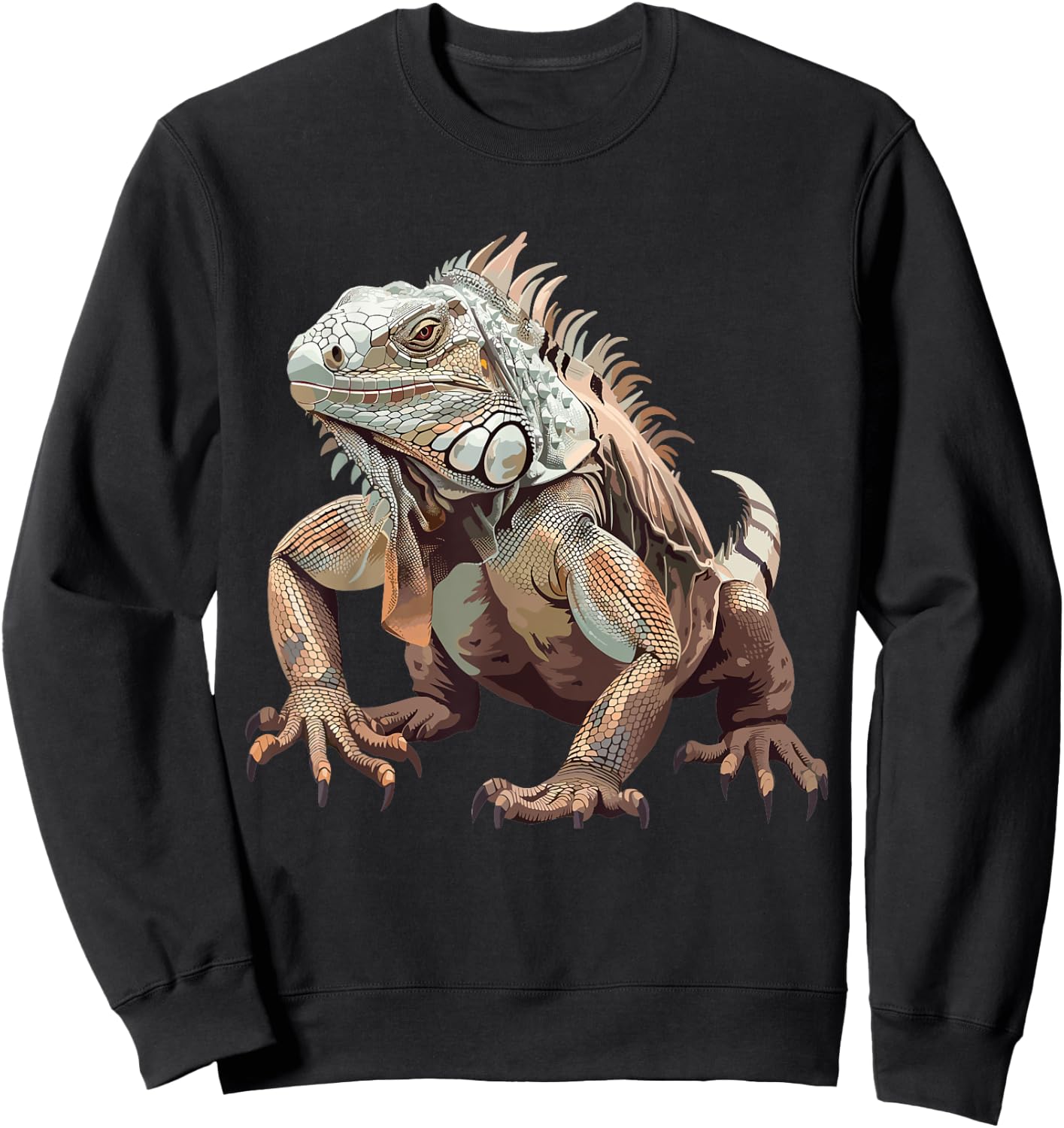 Iguanas, reptiles and Zoo Keeper Design Iguana - -Adults, Kids - Black - Small - Short Sleeve Sweatshirt - Sweatshirt | Black