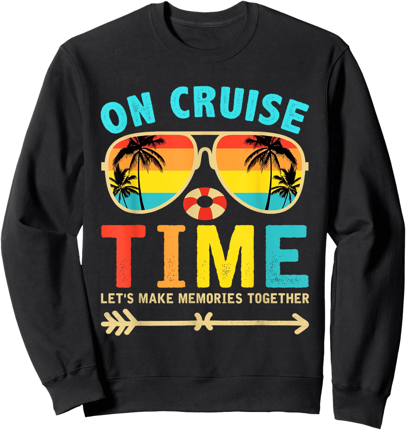 On Cruise Time Cruise Squad Summer Vacation Matching Family Women Girls Kids Sweatshirt - Sweatshirt | Black