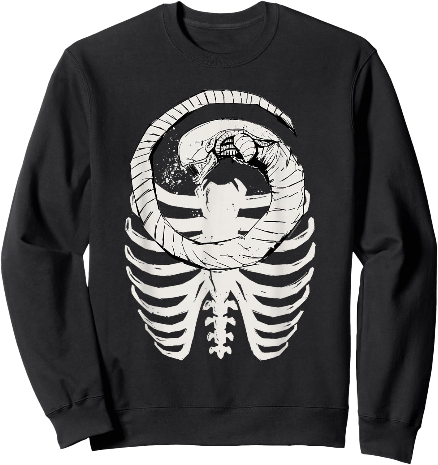 Alien: Romulus Xenomorph Chestburster in Ribcage Art Sweatshirt - Sweatshirt | Black