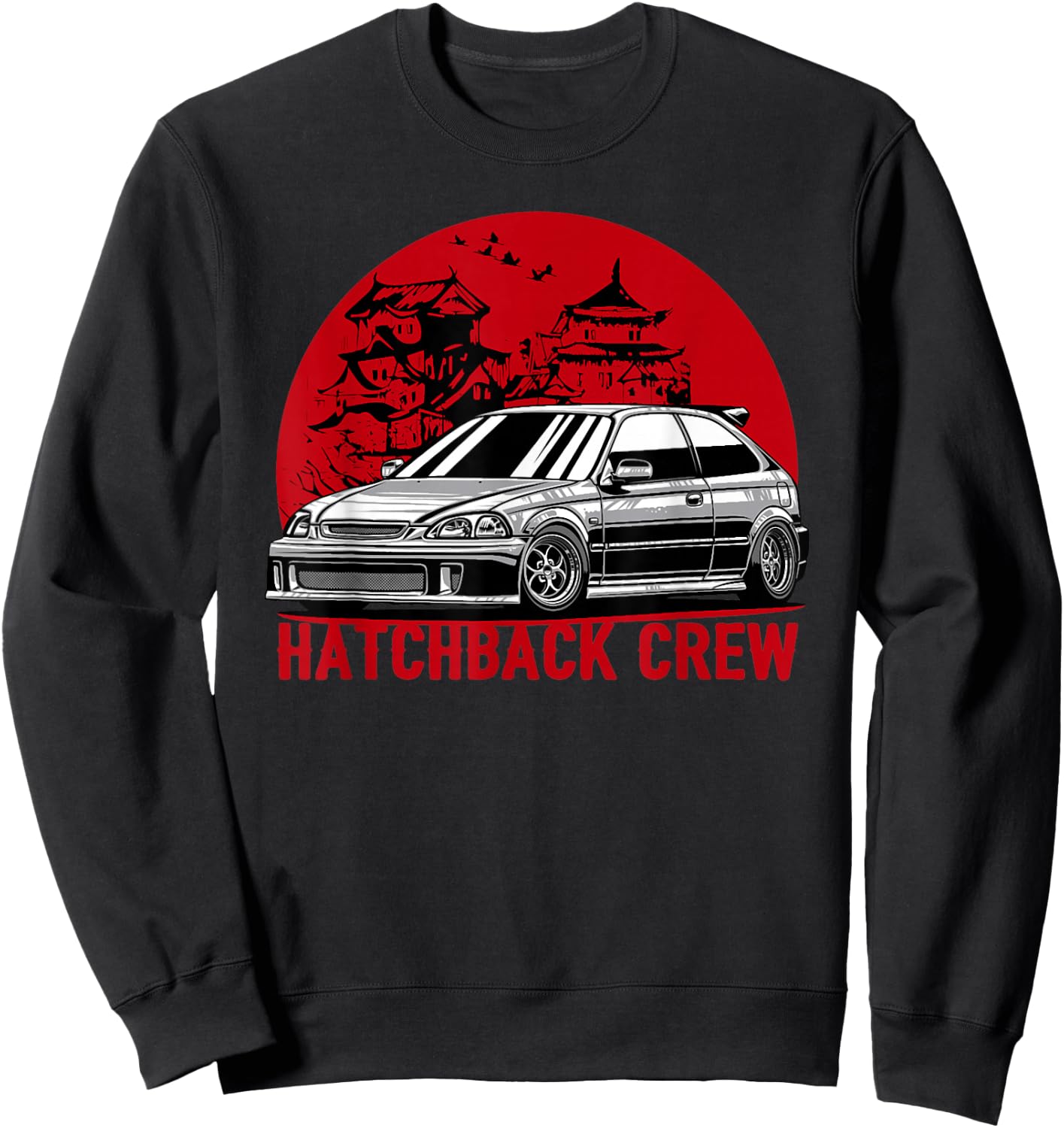 Civic EK Hatchback Type R Japanese Car Sweatshirt - Sweatshirt | Black