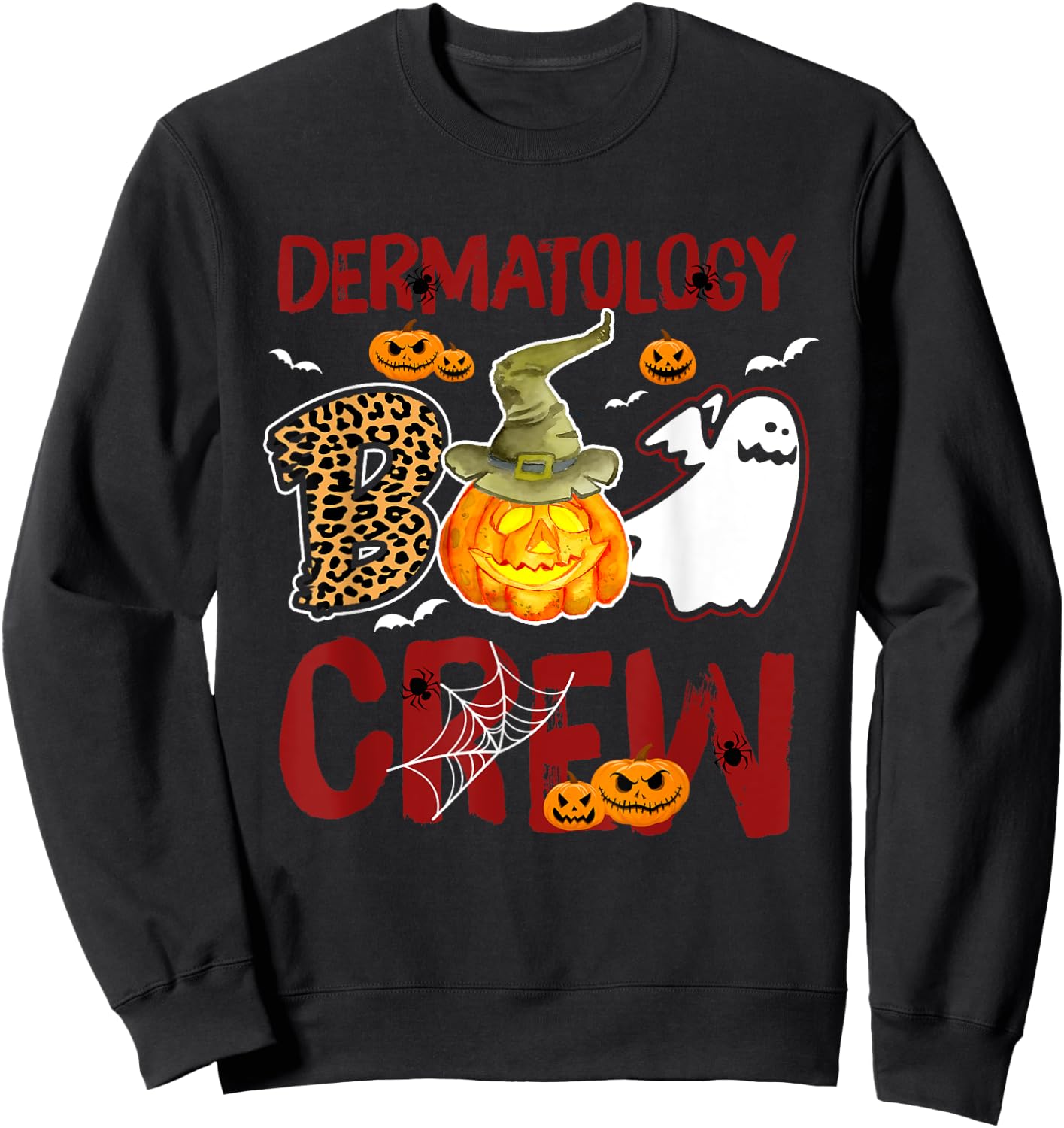 Dermatology Boo Crew Halloween Derm Nurse Match Sweatshirt - Sweatshirt | Black