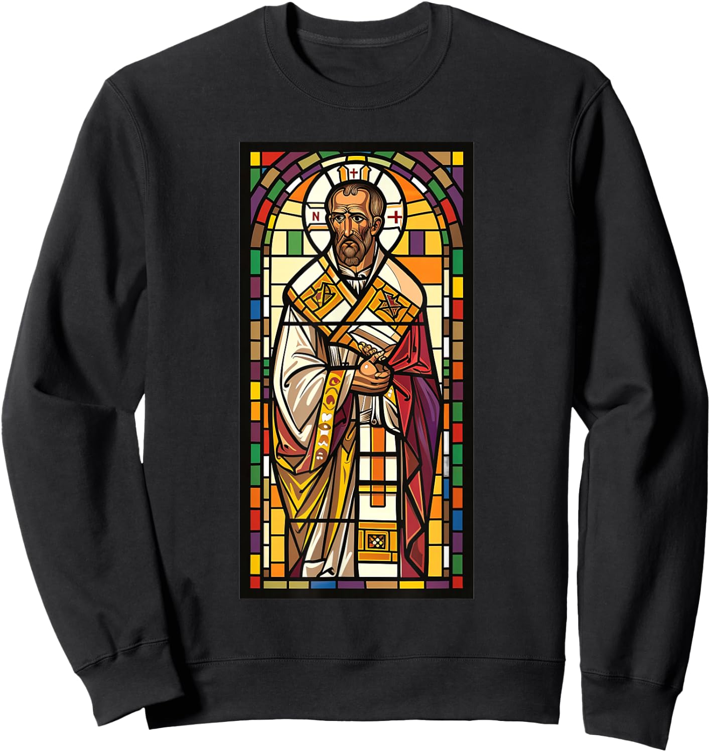 Gregory of Nyssa Stained Glass Sweatshirt - Sweatshirt | Black