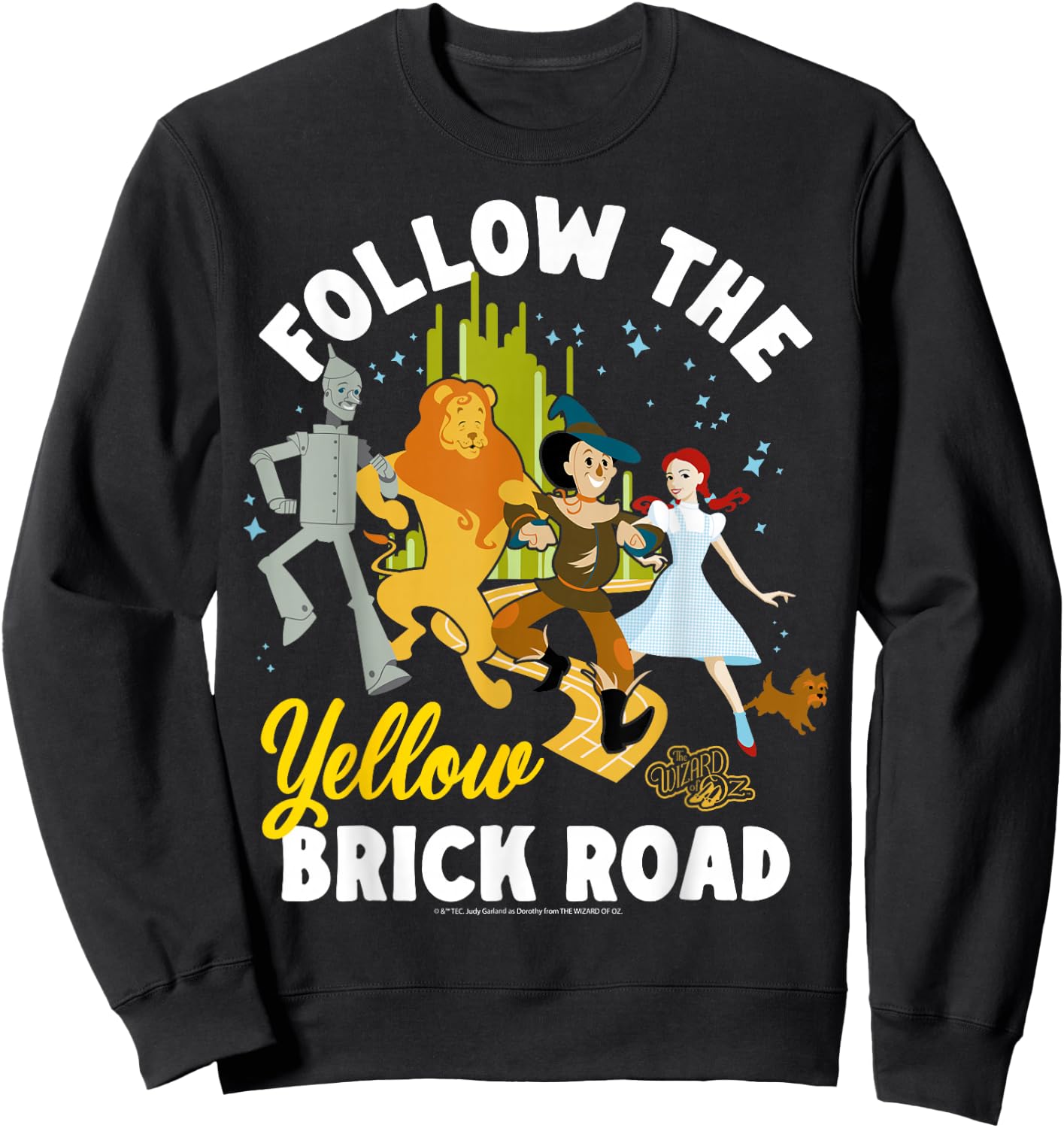 The Wizard of Oz - Follow The Yellow Brick Road Characters Sweatshirt - Sweatshirt | Black