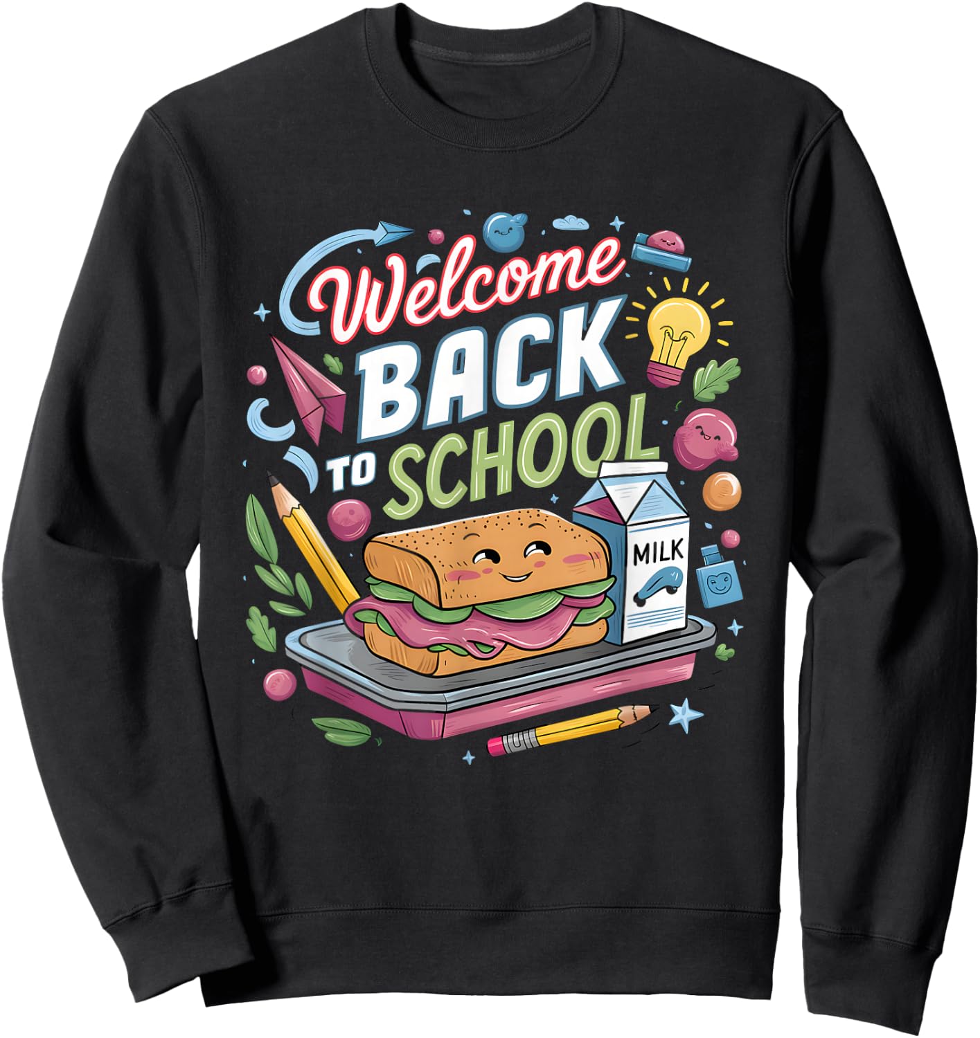 Welcome Back To School Lunch Lady First Day Of School Sweatshirt - Sweatshirt | Black