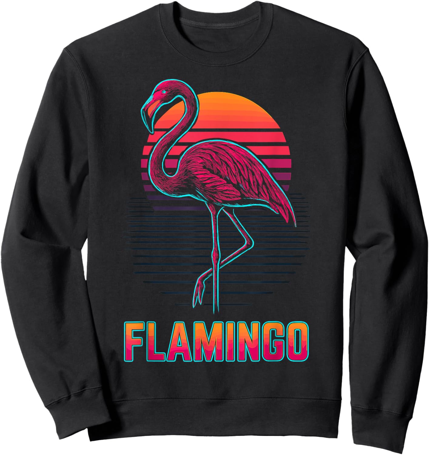 Flamingo Retro Sweatshirt - Sweatshirt | Black