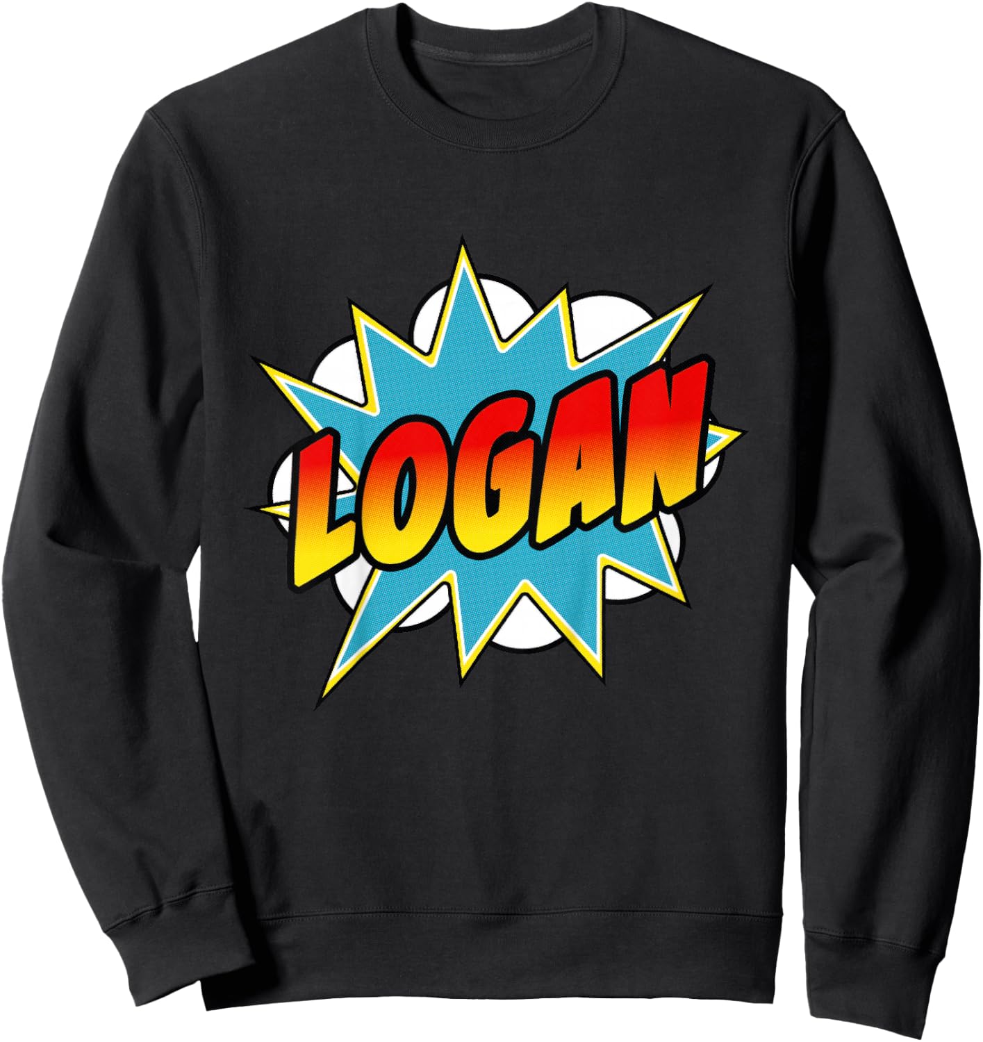 Boys Logan Comic Book Superhero Name Sweatshirt - Sweatshirt | Black