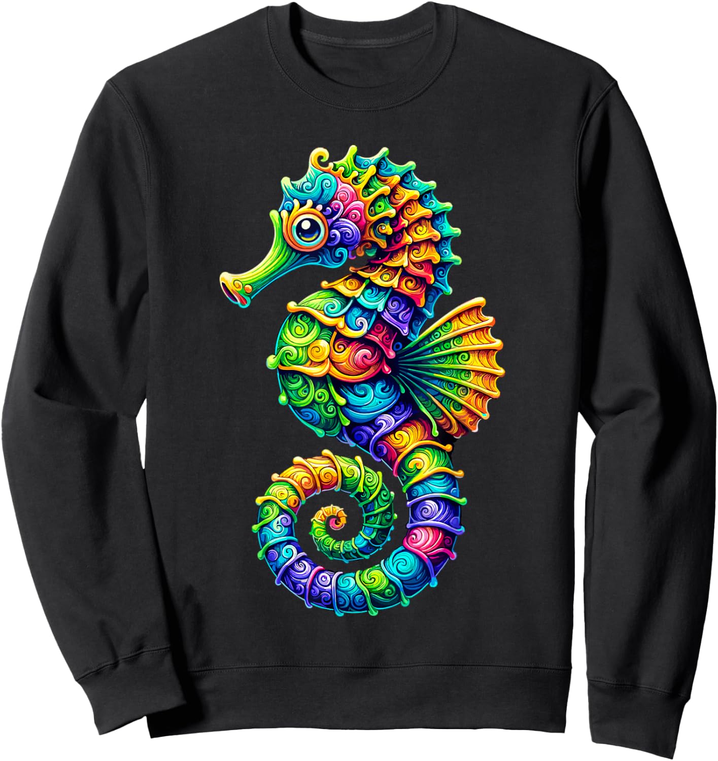 Seahorse Ocean Sweatshirt - Sweatshirt | Black