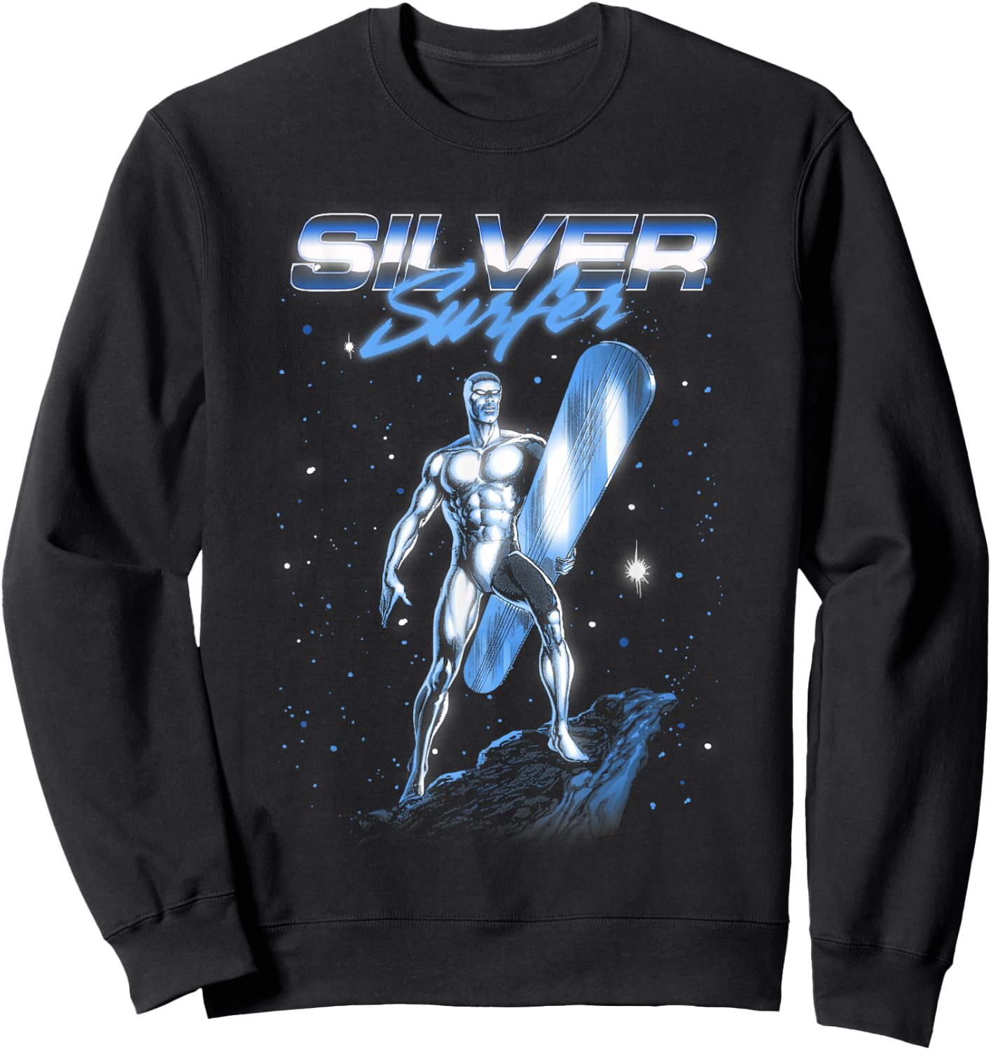 Marvel Comics Silver Surfer Classic Pose Sweatshirt - Sweatshirt | Black