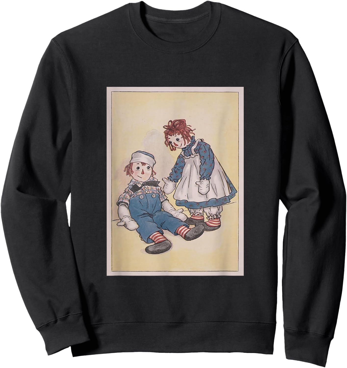 Children's Rag Doll Story Raggedy Ann & Andy (1920) , Small, Black Sweatshirt - Sweatshirt | Black