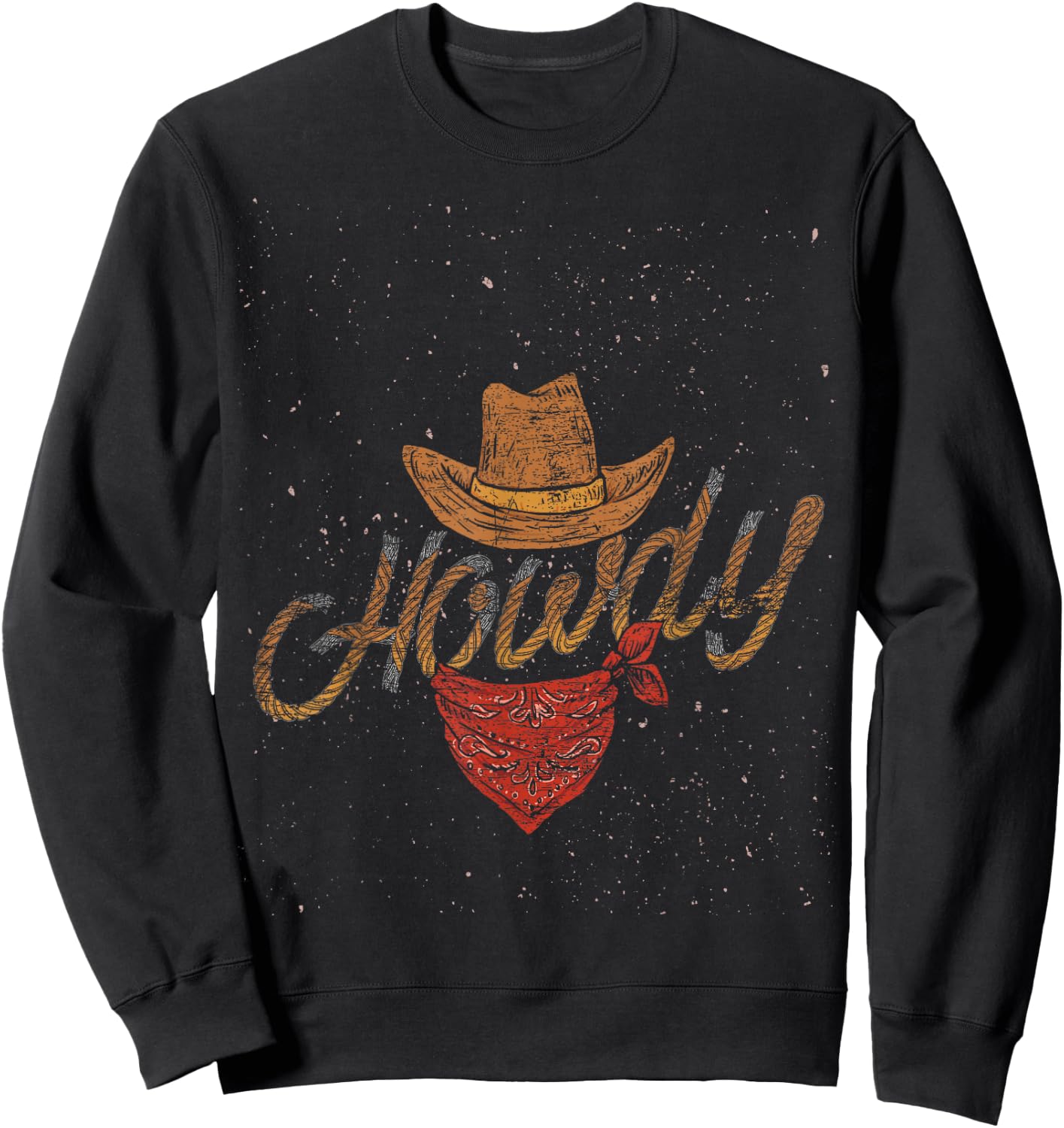 Yeehaw Cowboy Gifts Texas Rodeo Bull Men's Western Black Small Sweatshirt - Sweatshirt | Black