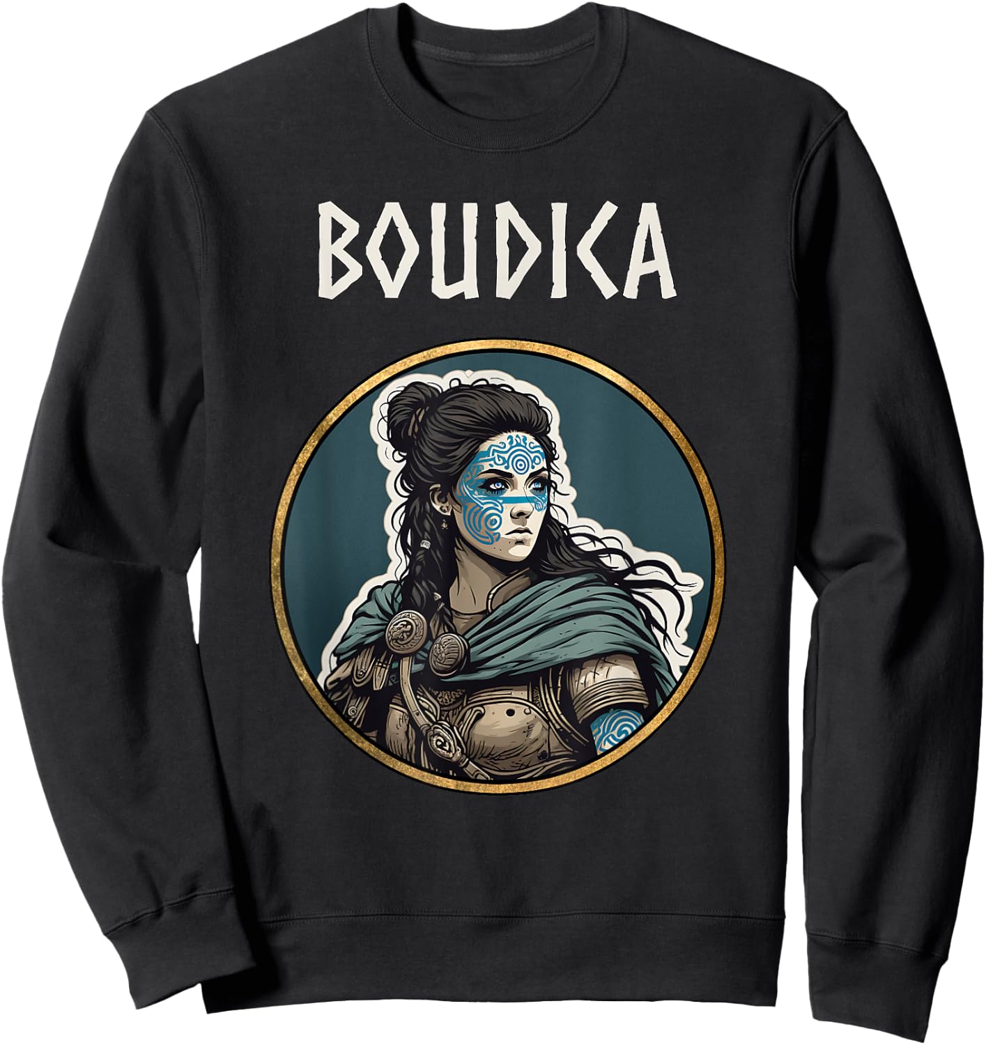 Boudica Queen of the Iceni Ancient Britain History Sweatshirt - Sweatshirt | Black