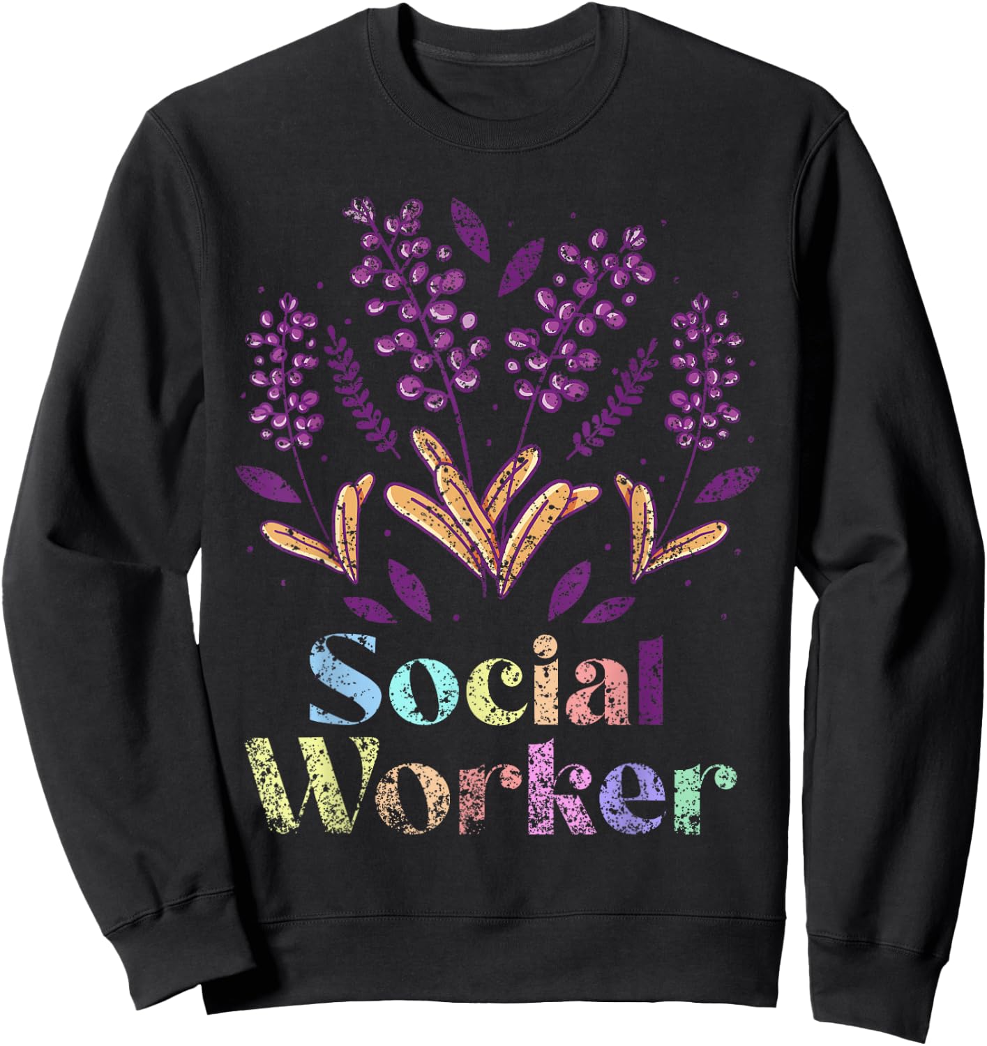 Social Worker Job Graduation Work Social , Small, Black Sweatshirt - Sweatshirt | Black