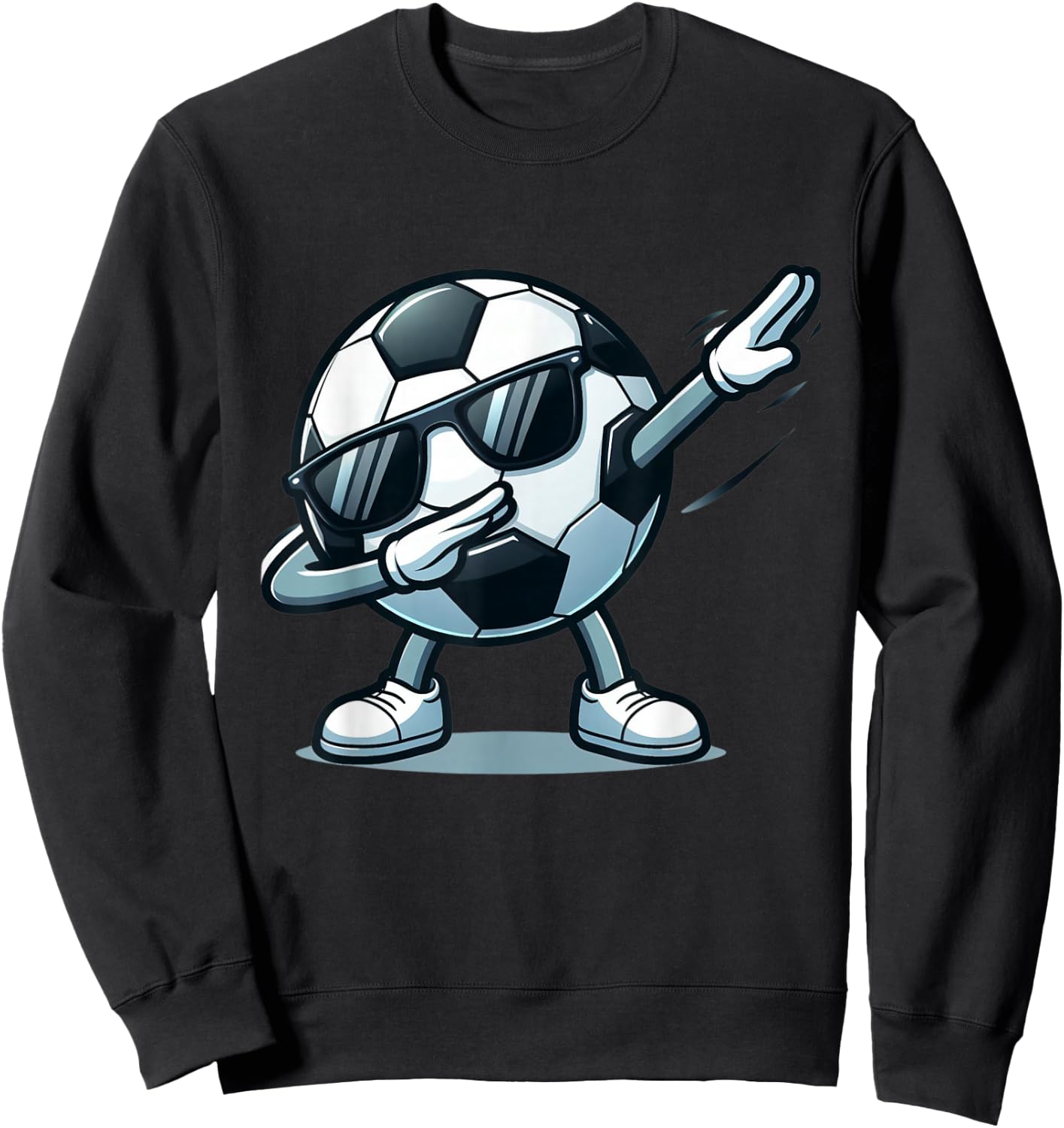 Dabbing Soccer Ball Shirt Funny Boys Men Women Sports Player Sweatshirt - Sweatshirt | Black
